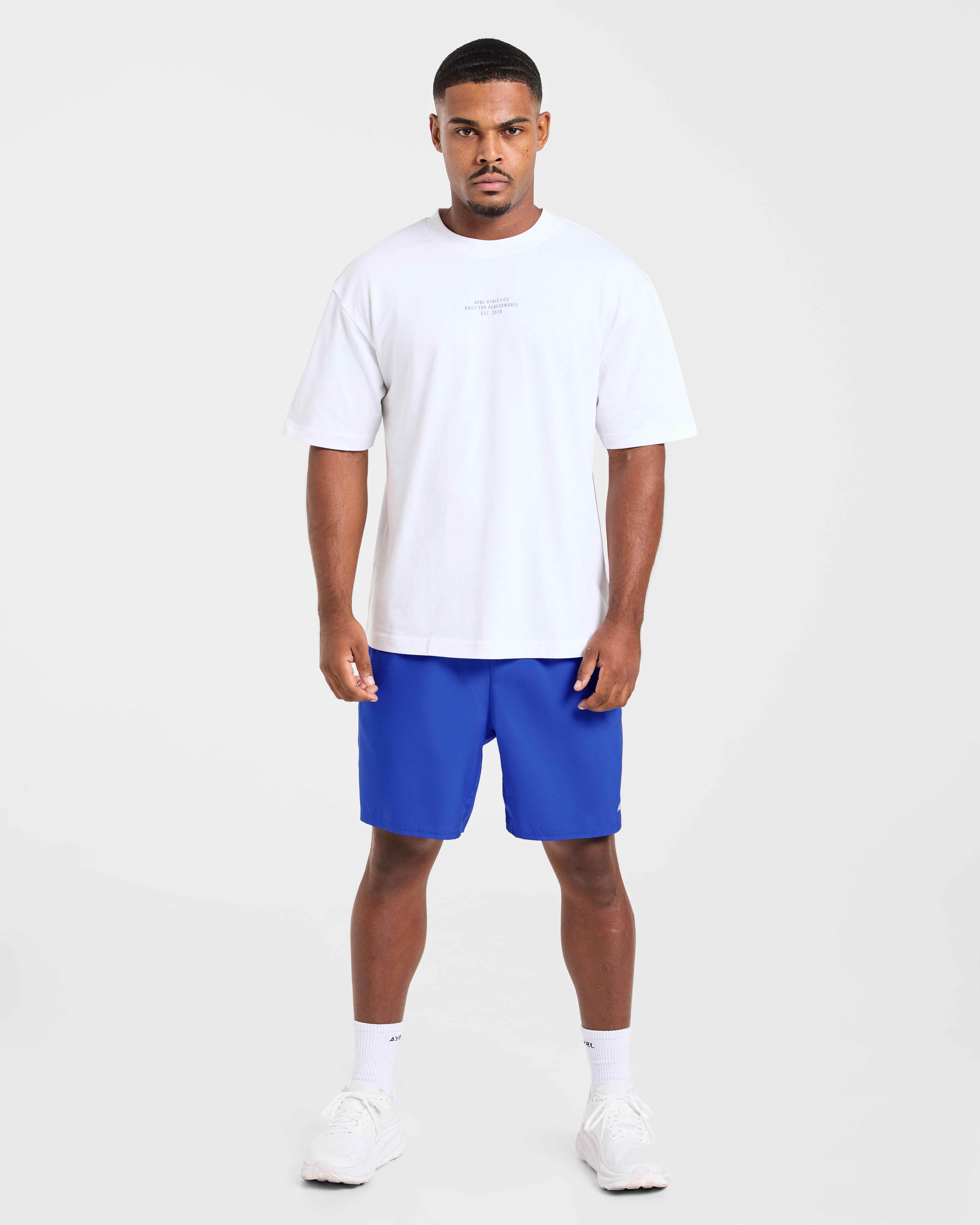 Athletics Performance T Shirt - White/Blue