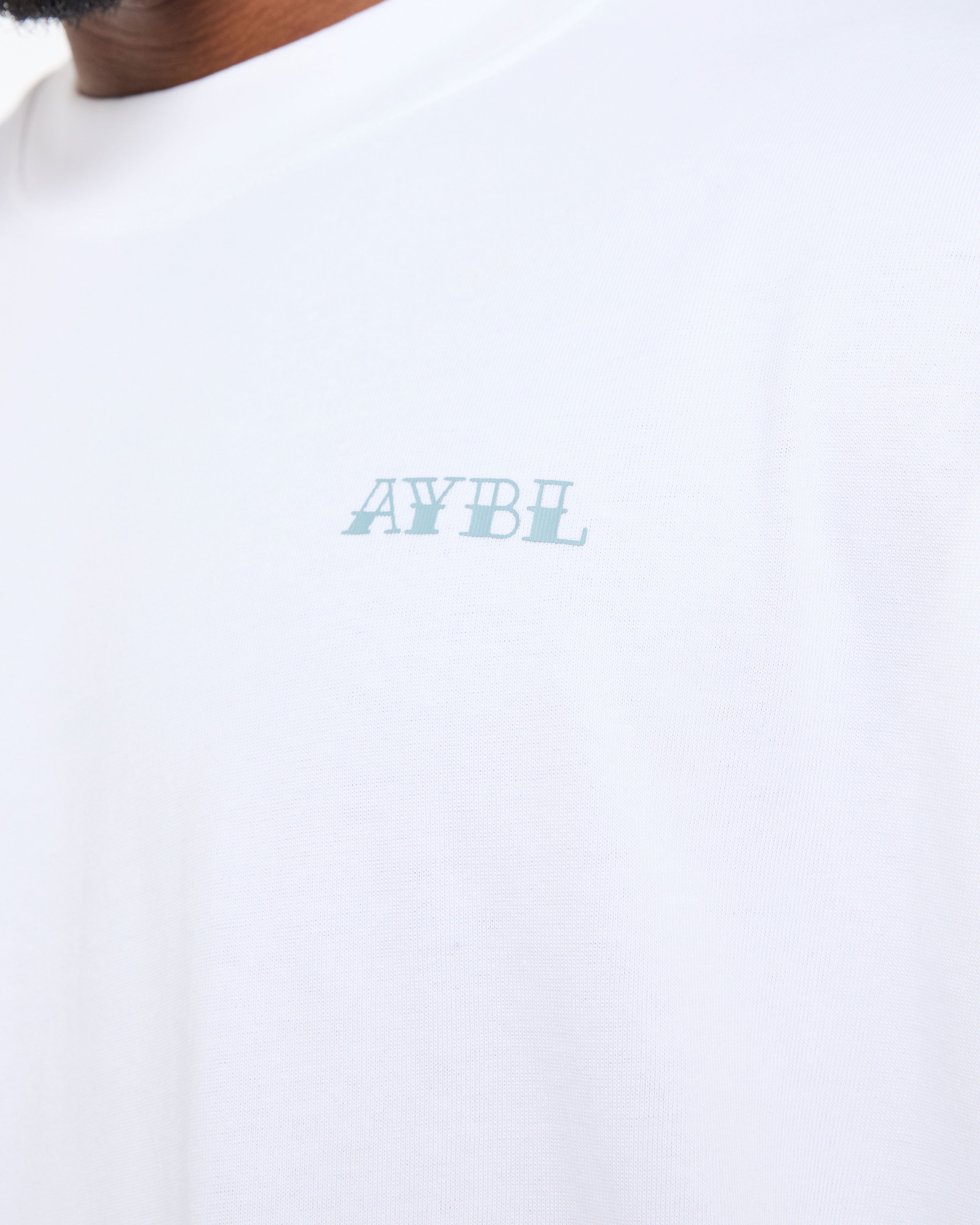 AYBL Strength Club Oversized T Shirt - White/Blue