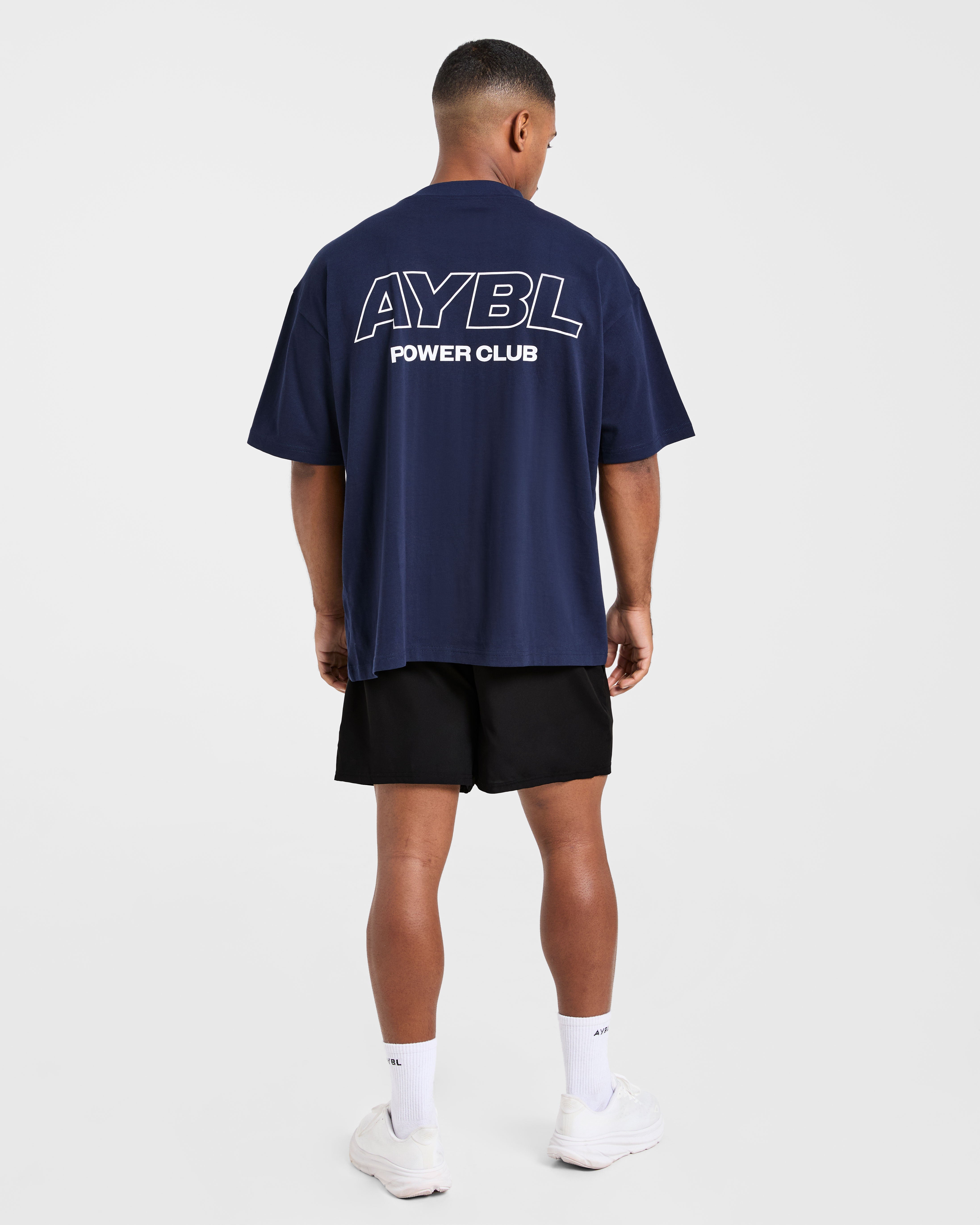 Power Club Oversized T Shirt - Navy