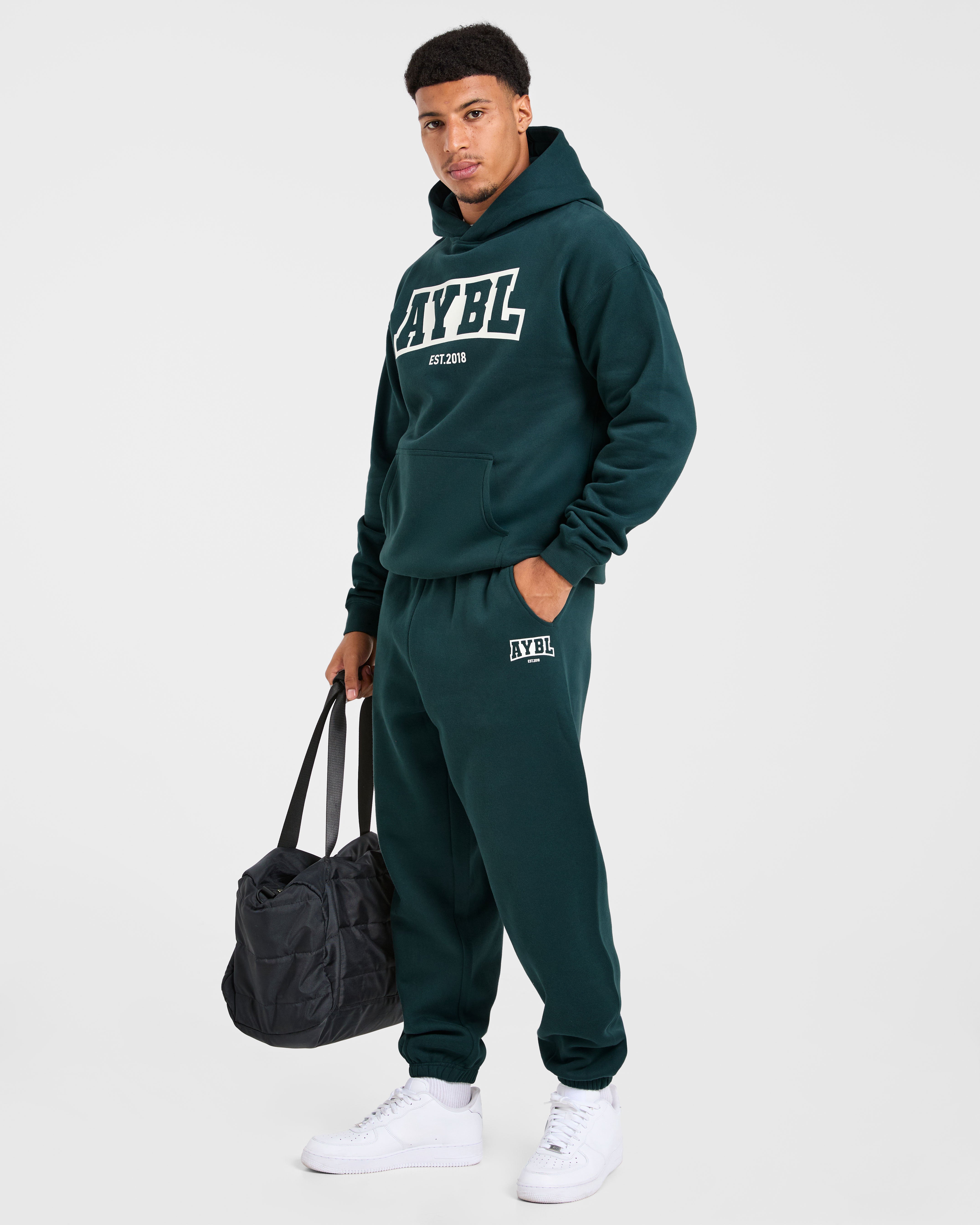 Academy Oversized Joggers - Pine Green