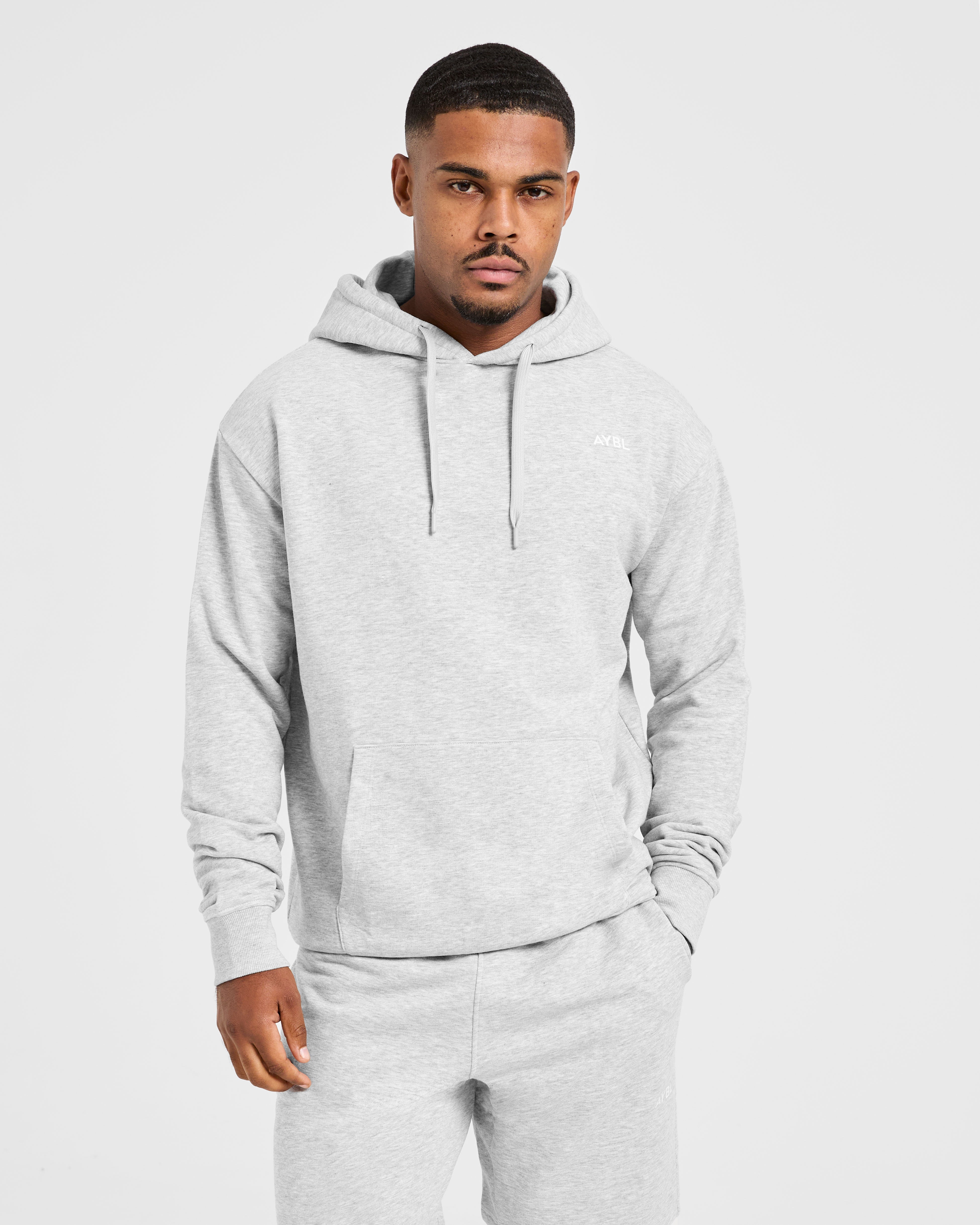 Essential Lightweight Hoodie - Grey Marl
