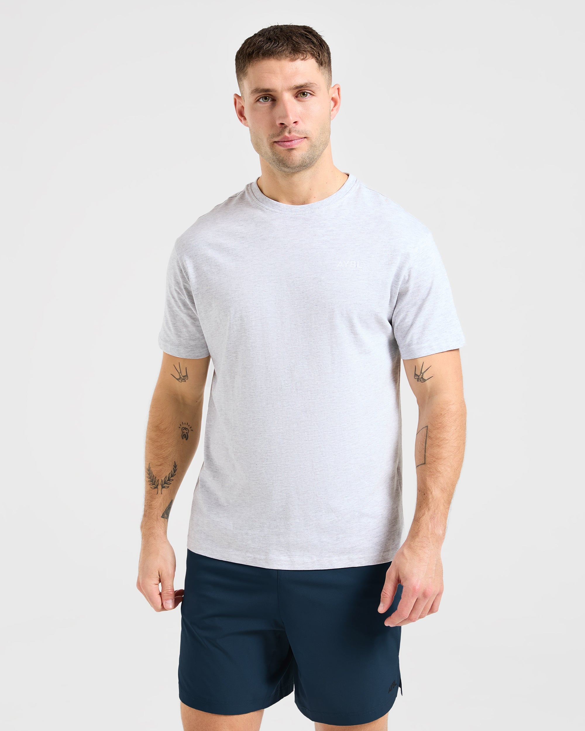 Essential T Shirt - Light Grey Marl