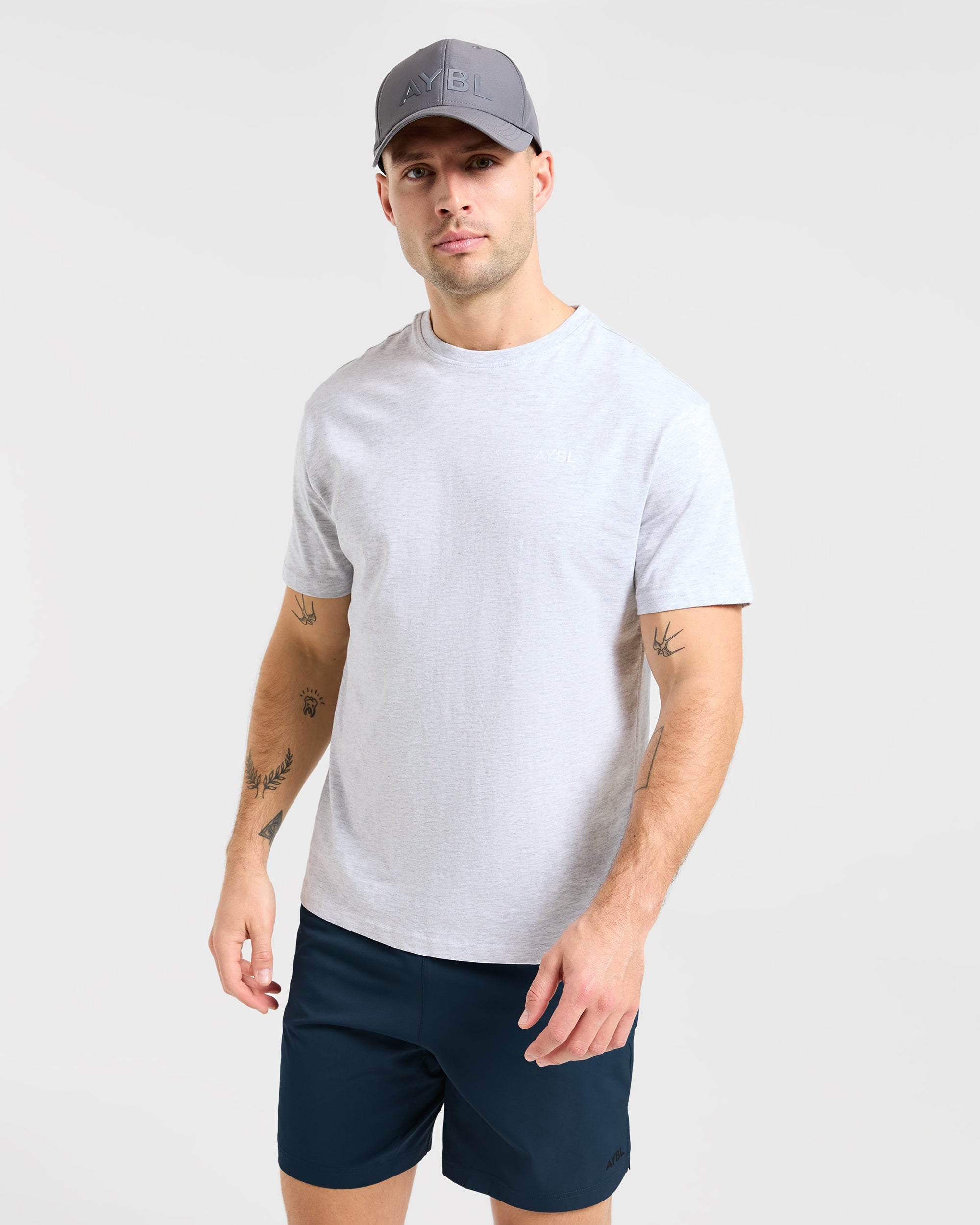 Essential T Shirt - Light Grey Marl