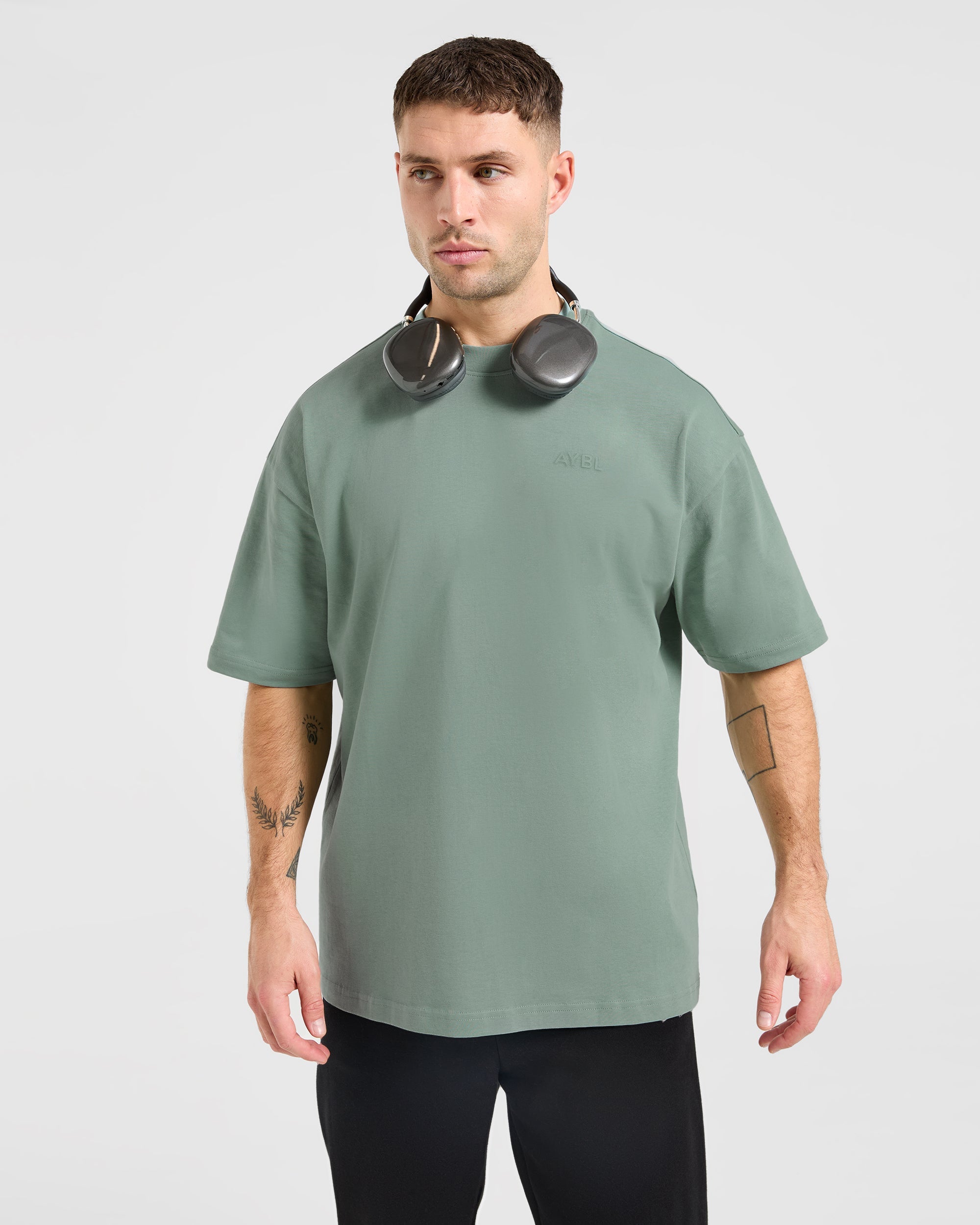 Essential Oversized T Shirt - Slate Green