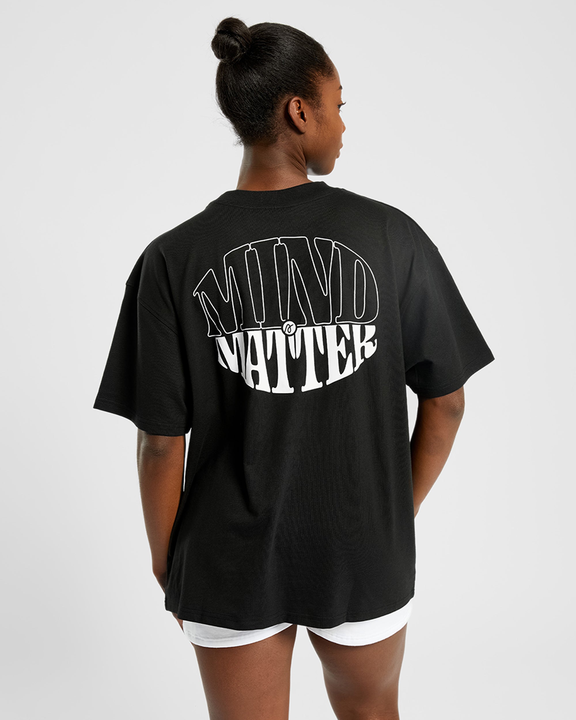 Mind Over Matter Oversized T Shirt - Black