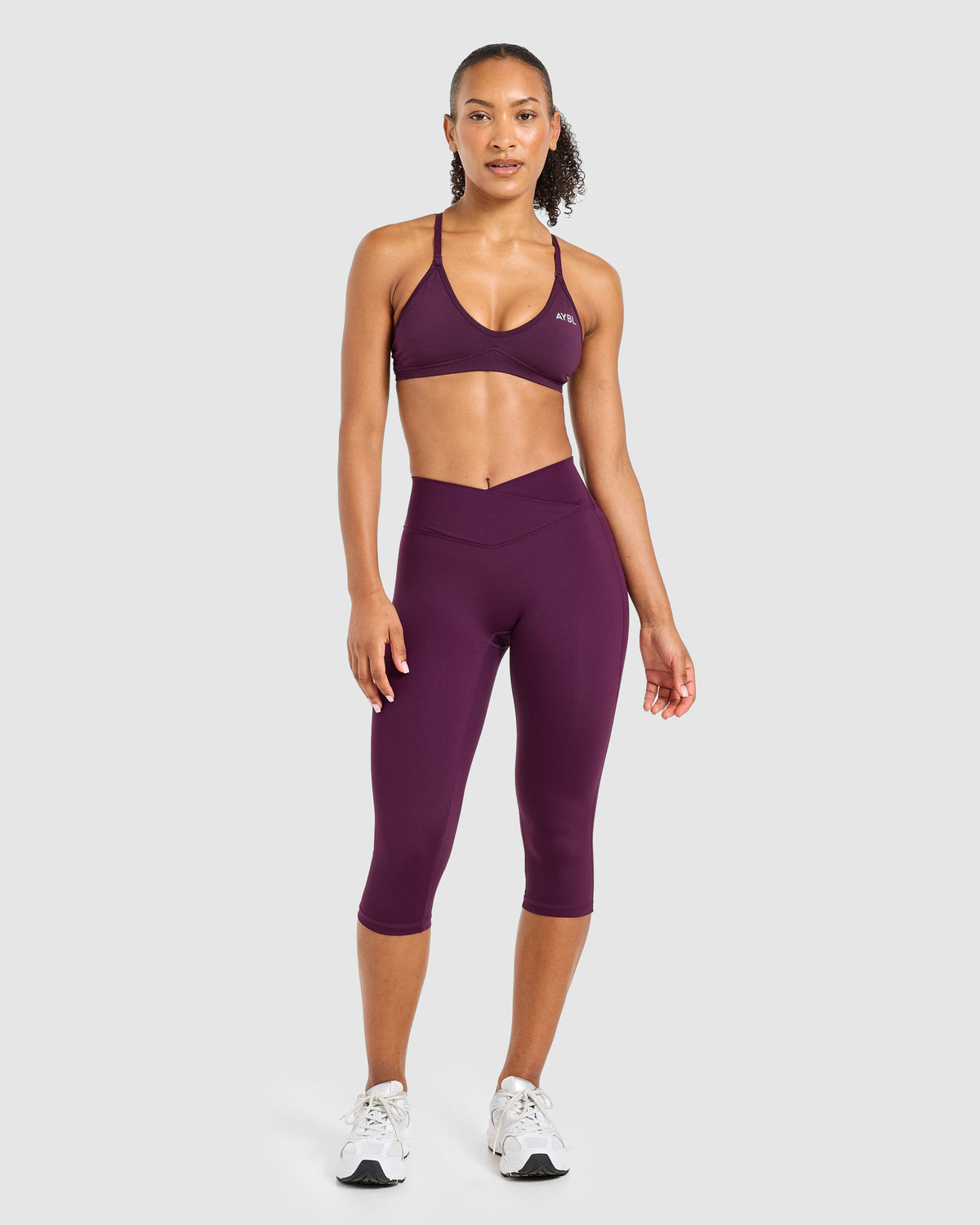 Sculpt Wrap Capris - Plum