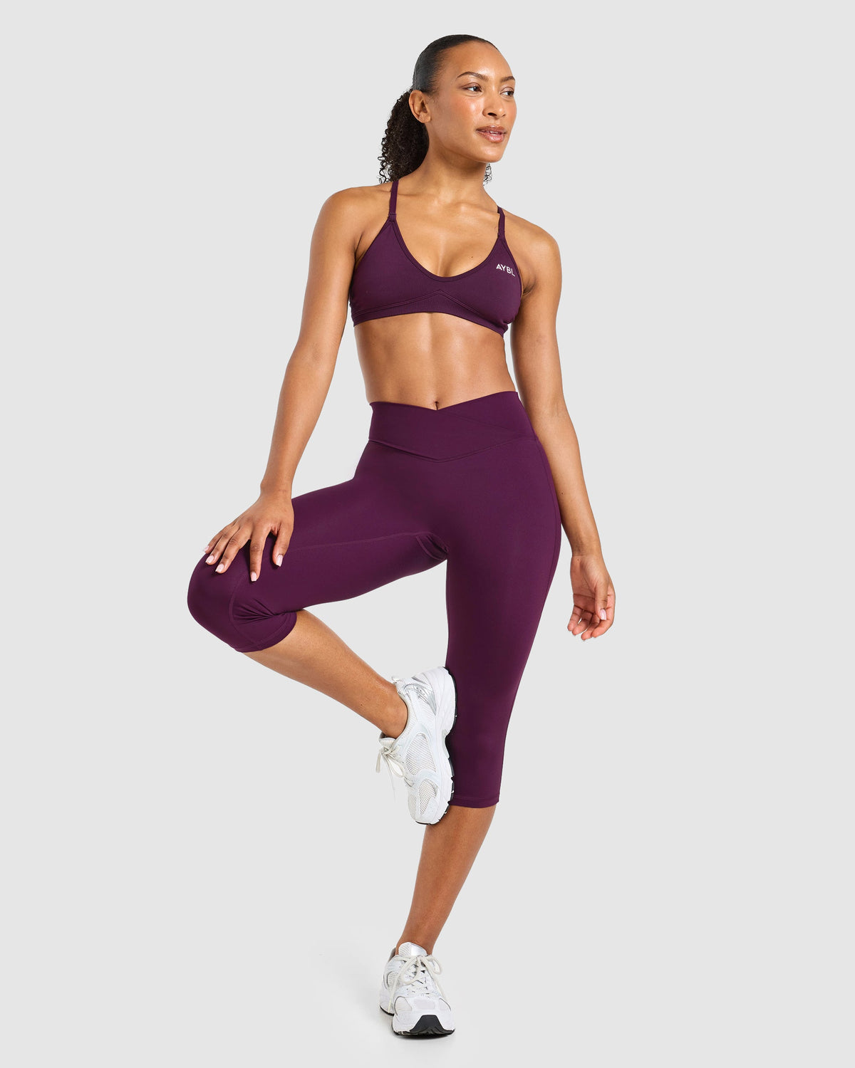 Sculpt Wrap Capris - Plum