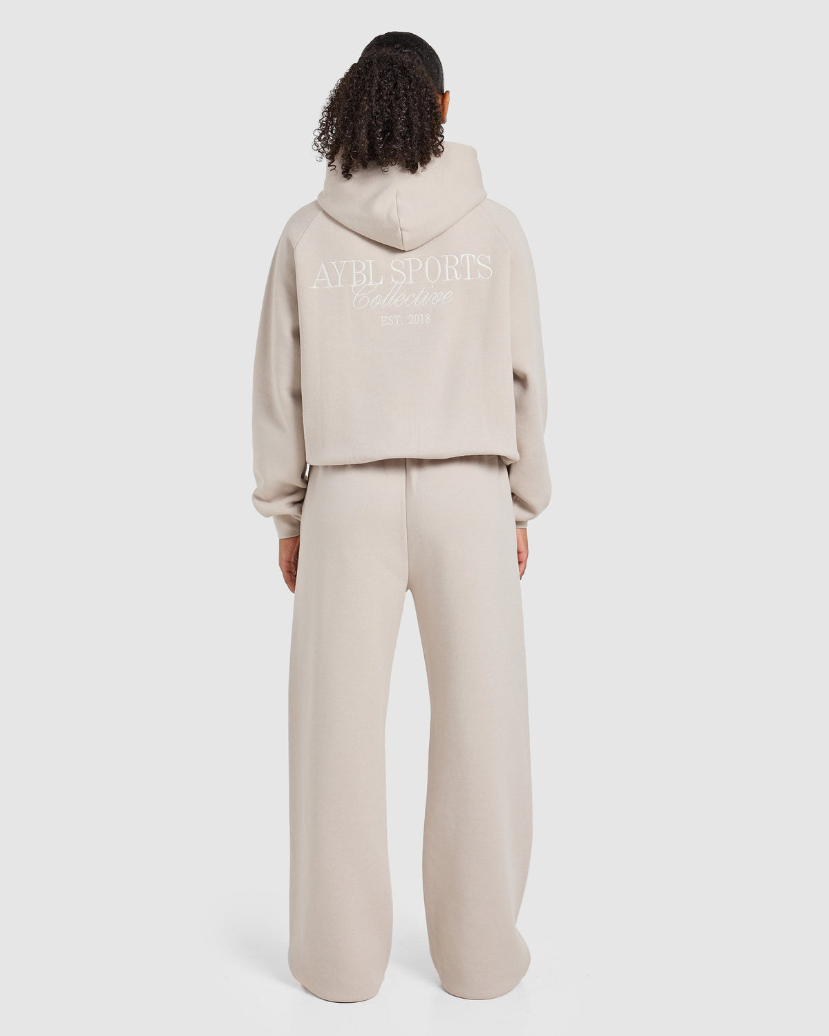 Sports Collective Oversized Straight Leg Joggers - Hazelnut