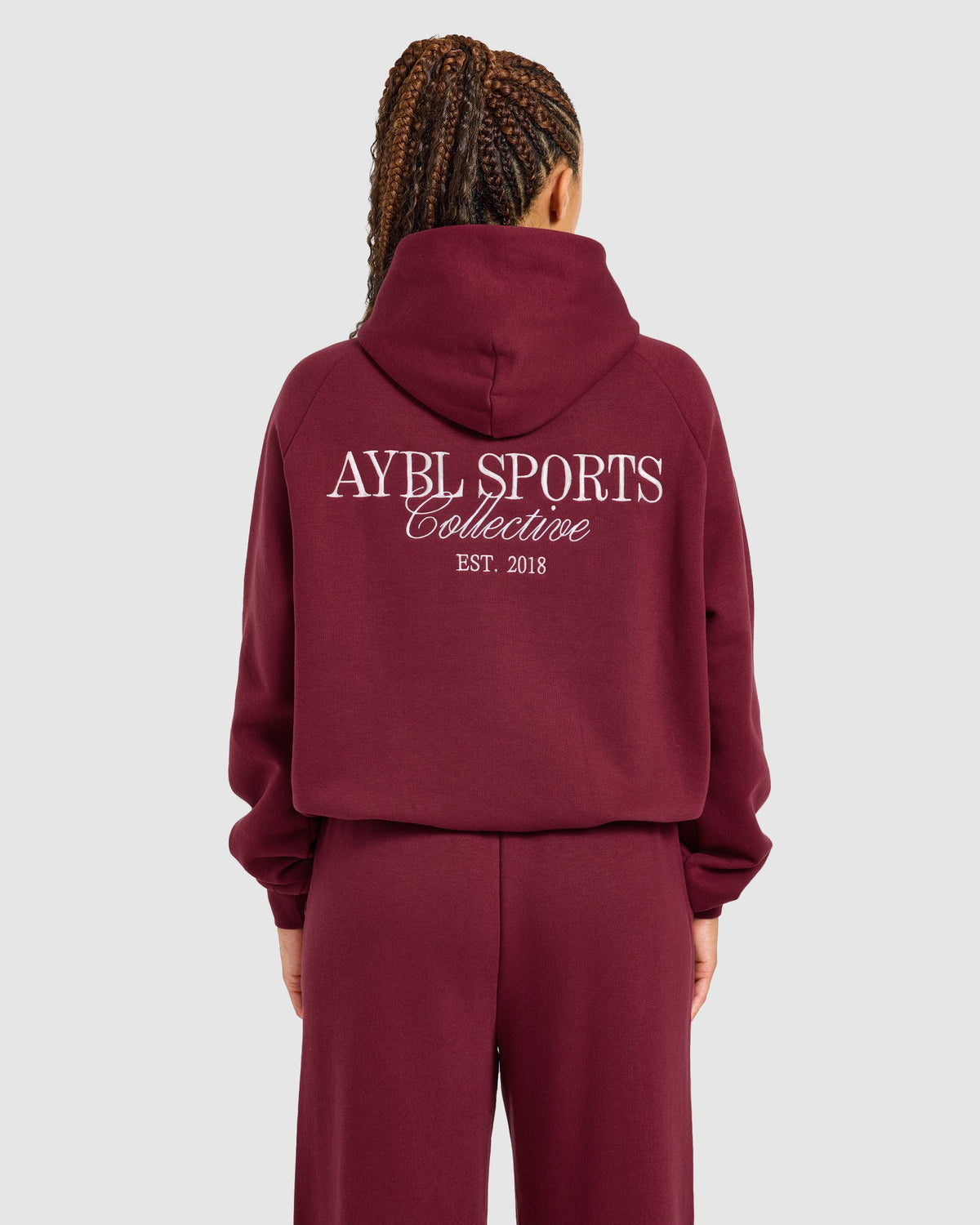 Sports Collective Oversized Hoodie - Burgundy