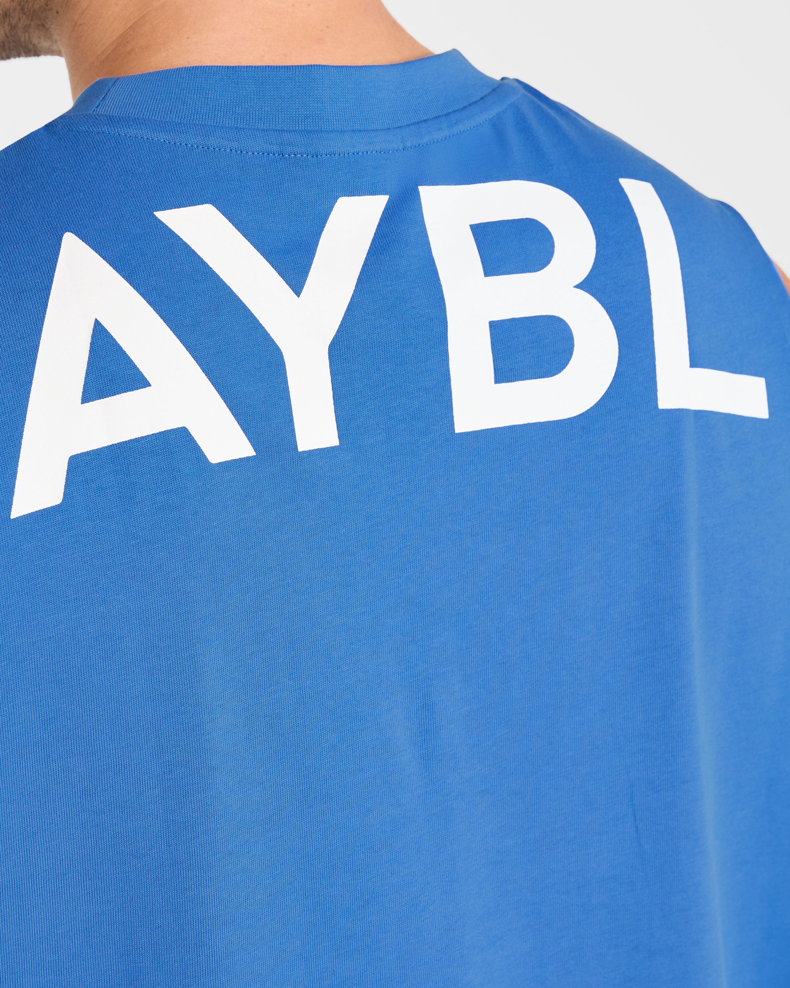 Essential Oversized Graphic Tank - Cobalt