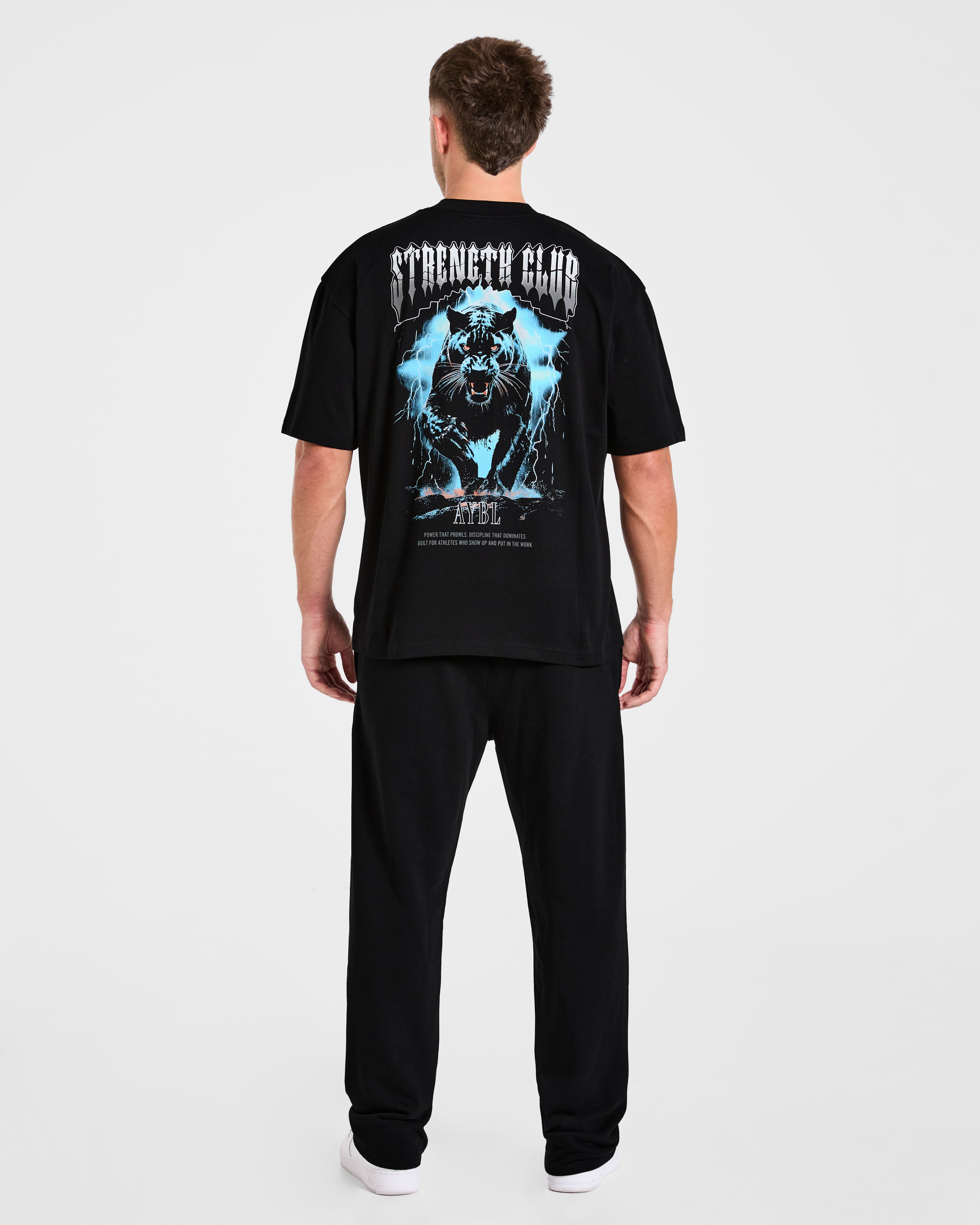 Hunt Your Goals Oversized T Shirt - Black