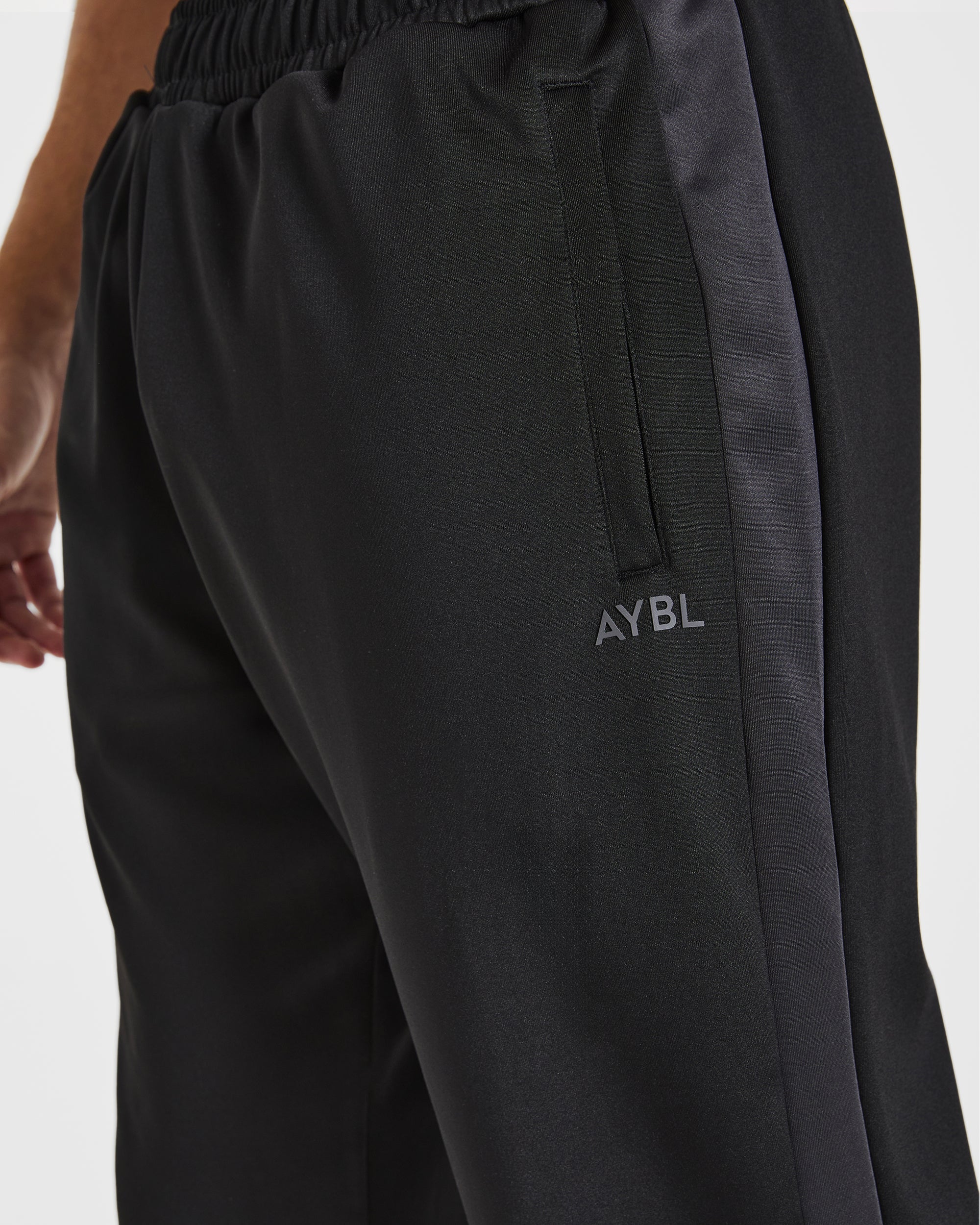 Classic Track Straight Leg Joggers - Black/Charcoal