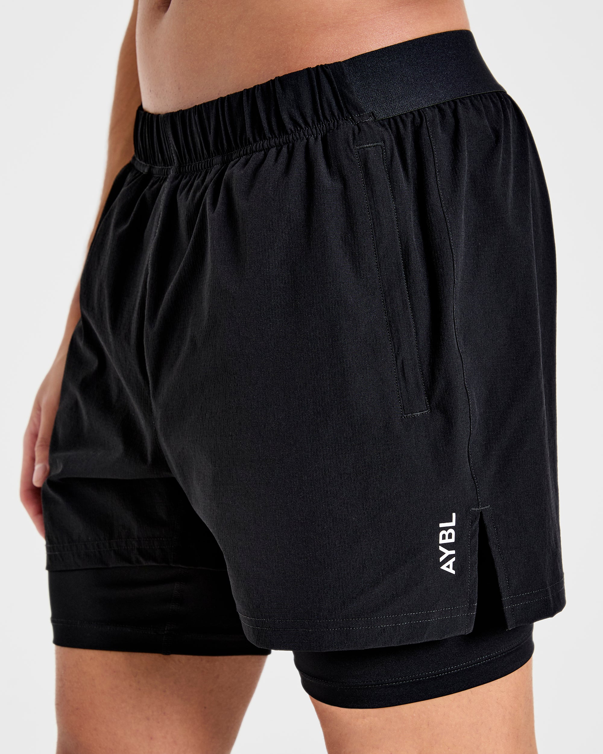 Signature 2 in 1 Shorts - Black