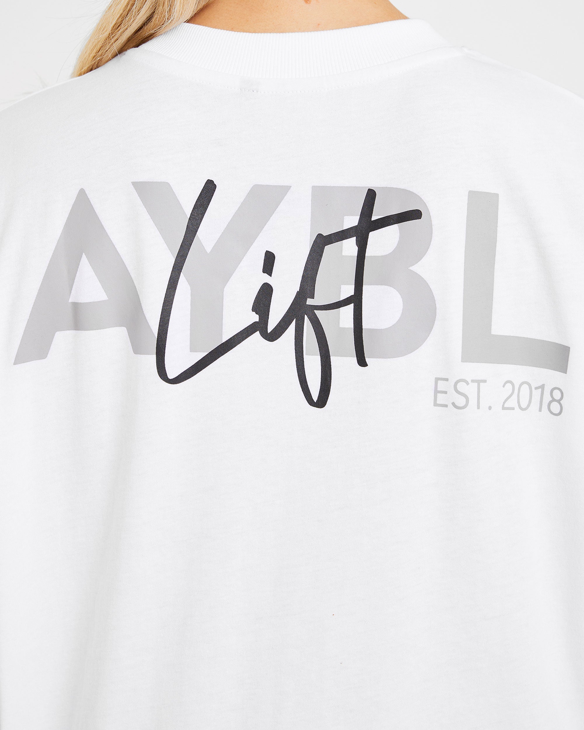 Lift Graphic Oversized T Shirt - White