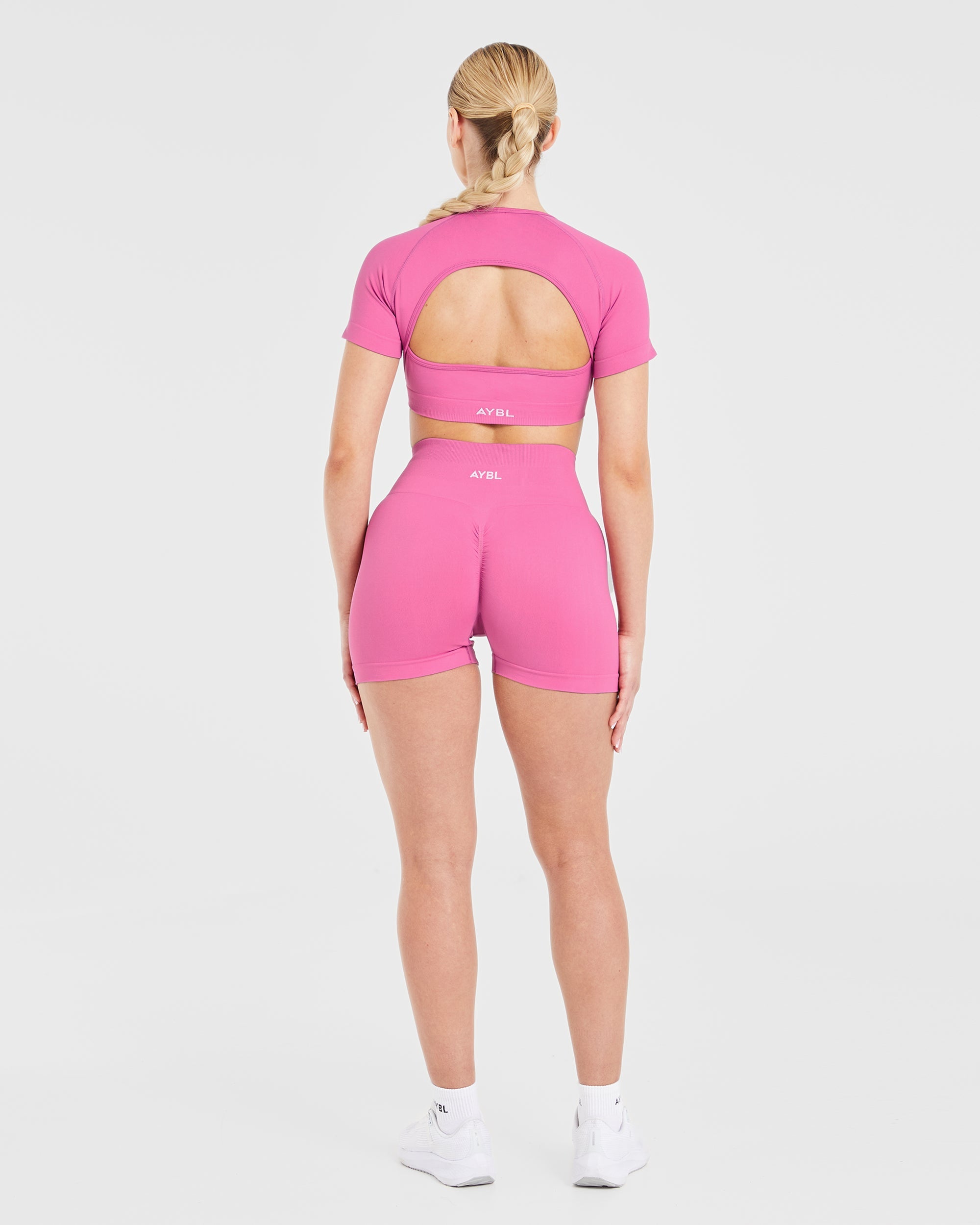 Power Seamless Crop Top - Pink