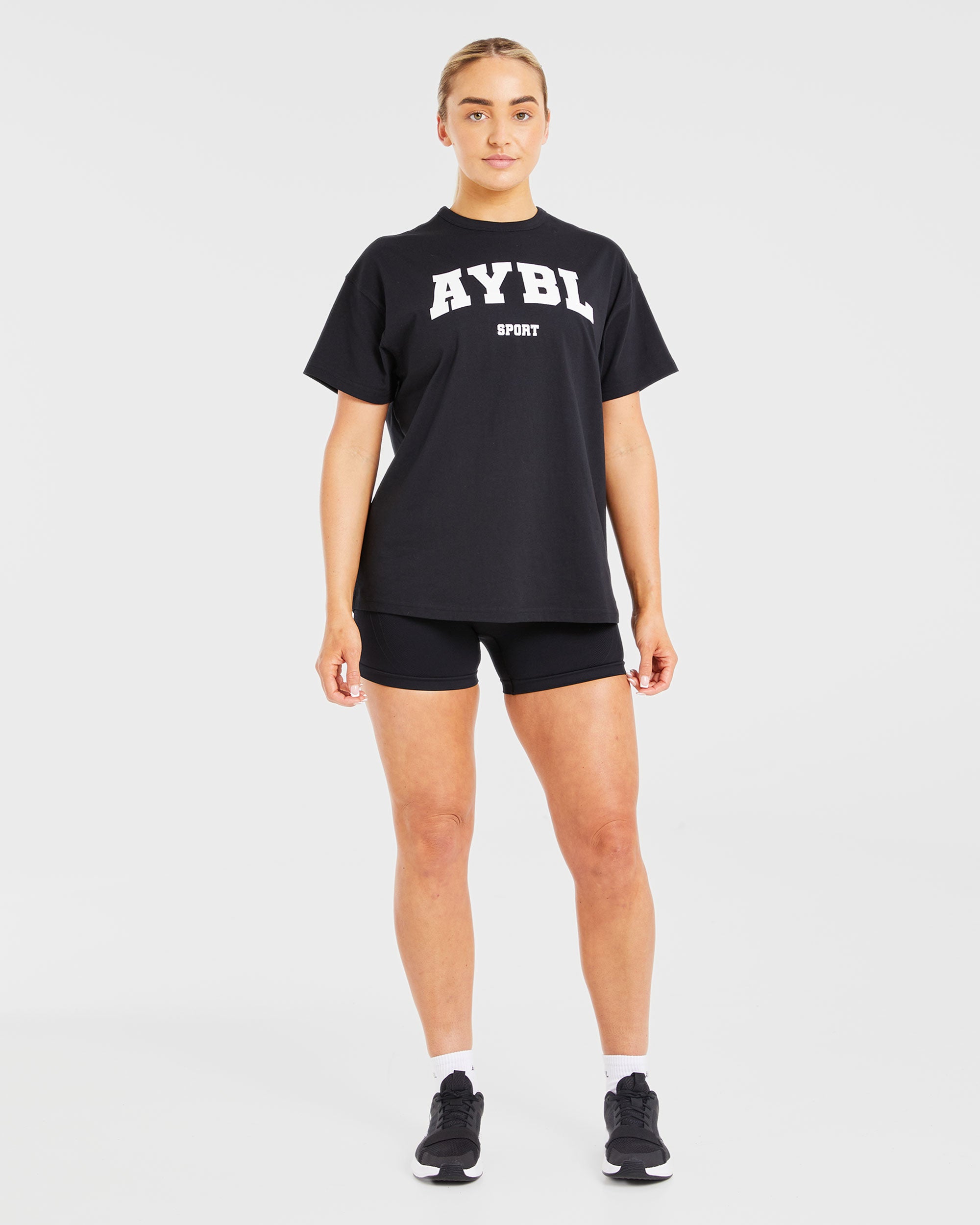 Classic Varsity Oversized T Shirt - Black