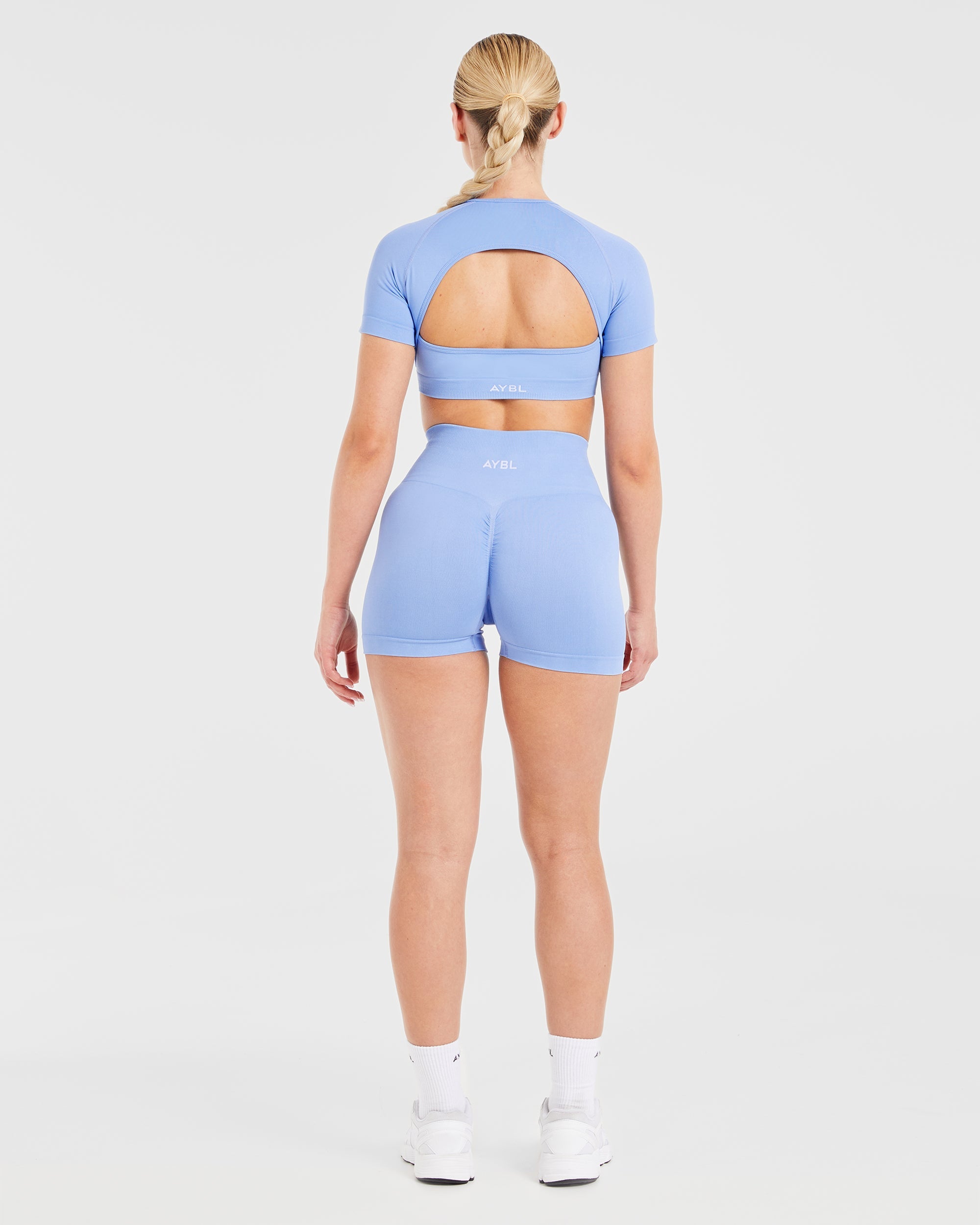 Power Seamless Crop Top - Blue