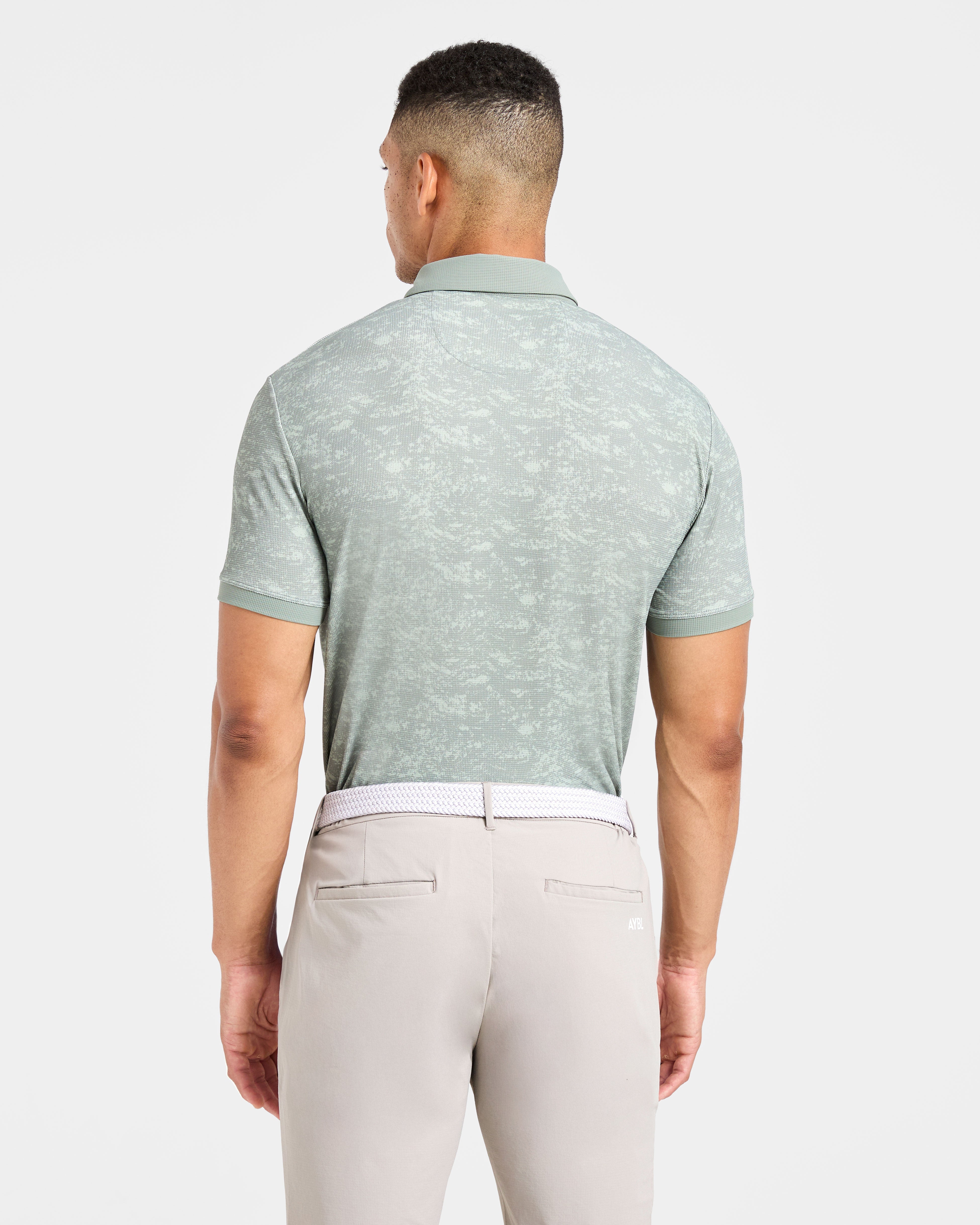 Precision Texture Polo - Deep Washed Sage