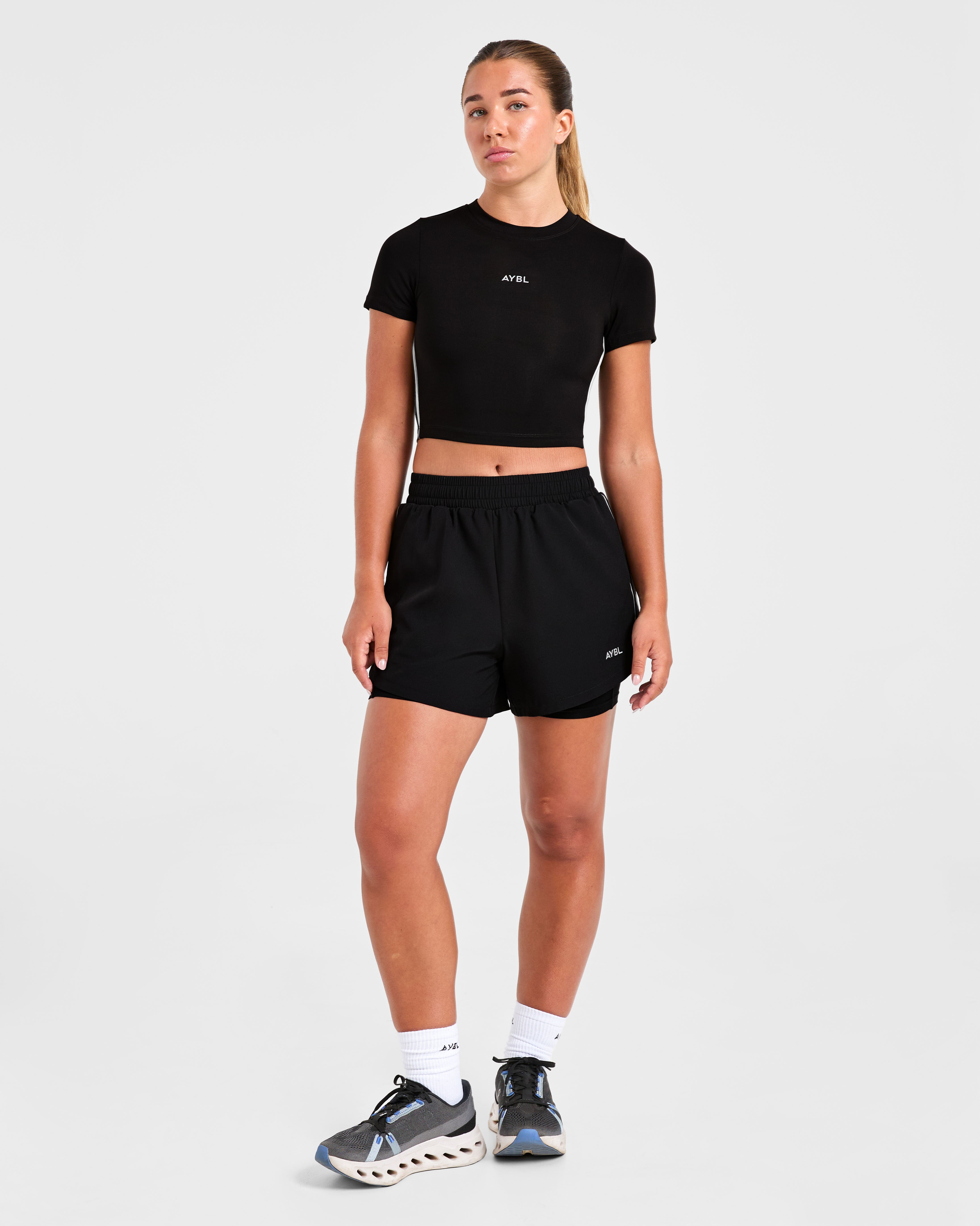 Run 2 in 1 Shorts - Black
