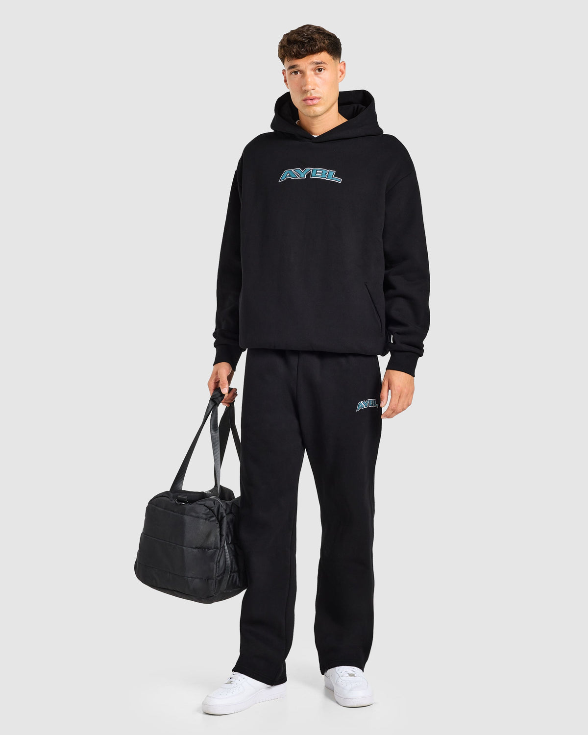AYBL Society Oversized Straight Leg Joggers - Black