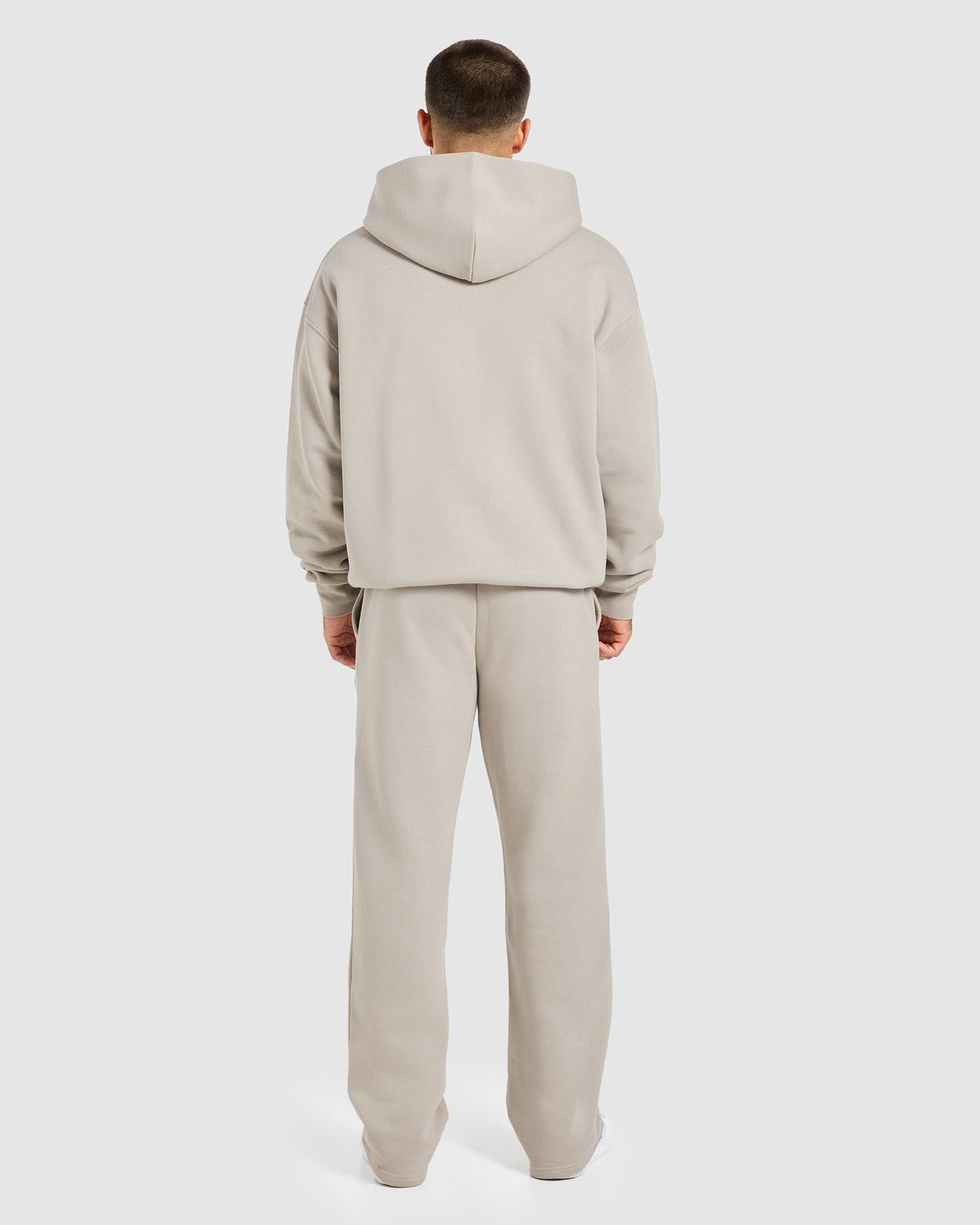Essential Oversized Full Zip Hoodie - Stone