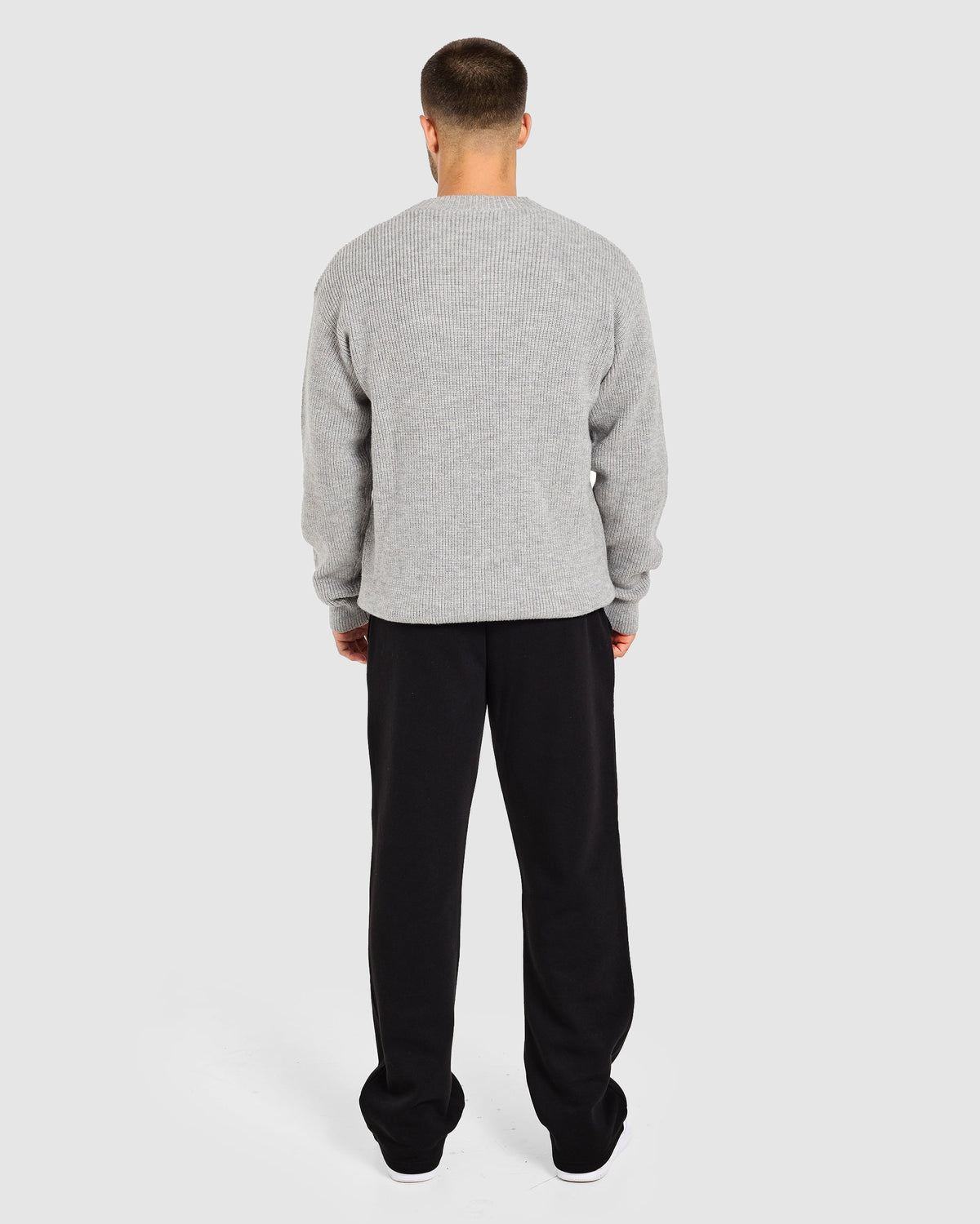 Signature Knitted Sweater - Grey Marl