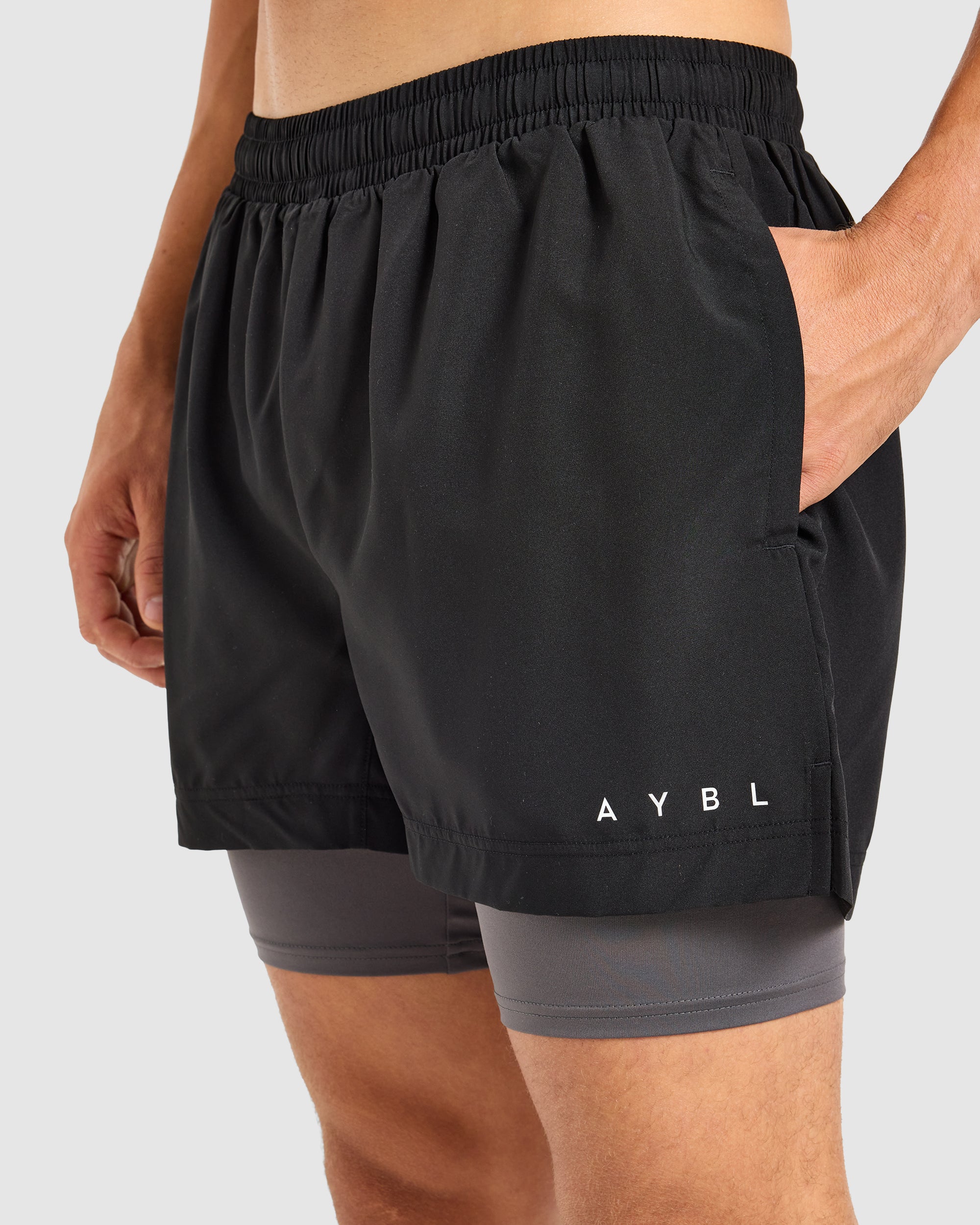Core 2 in 1 Shorts - Black/Charcoal