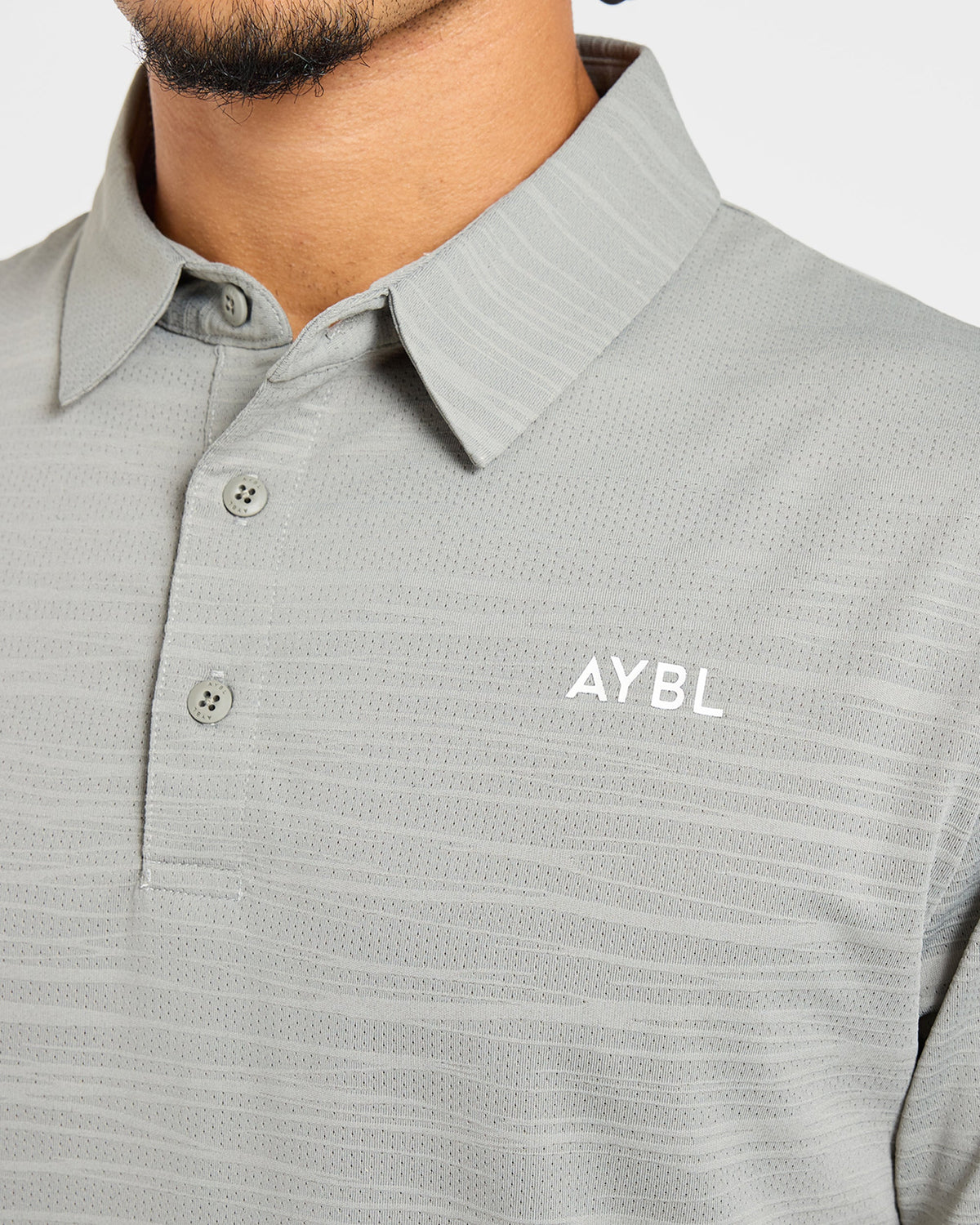 Precision Textured Stripe Polo - Light Sage
