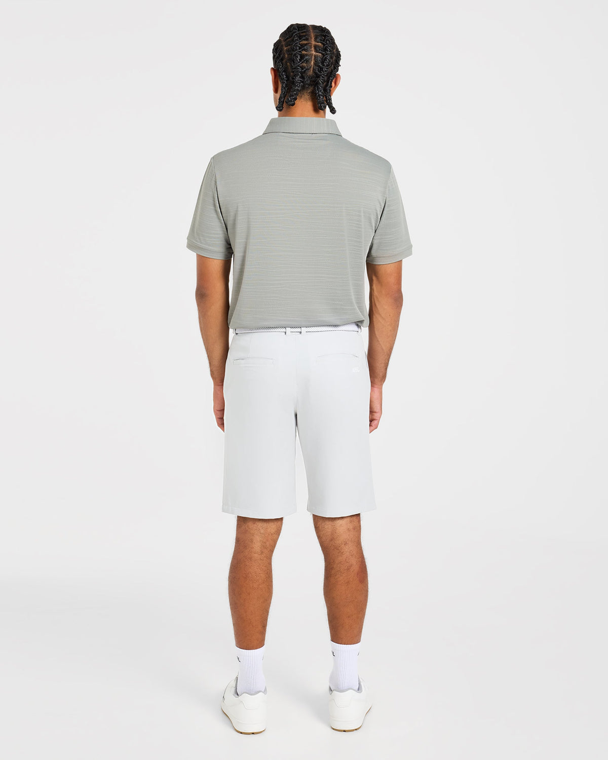 Precision Textured Stripe Polo - Light Sage