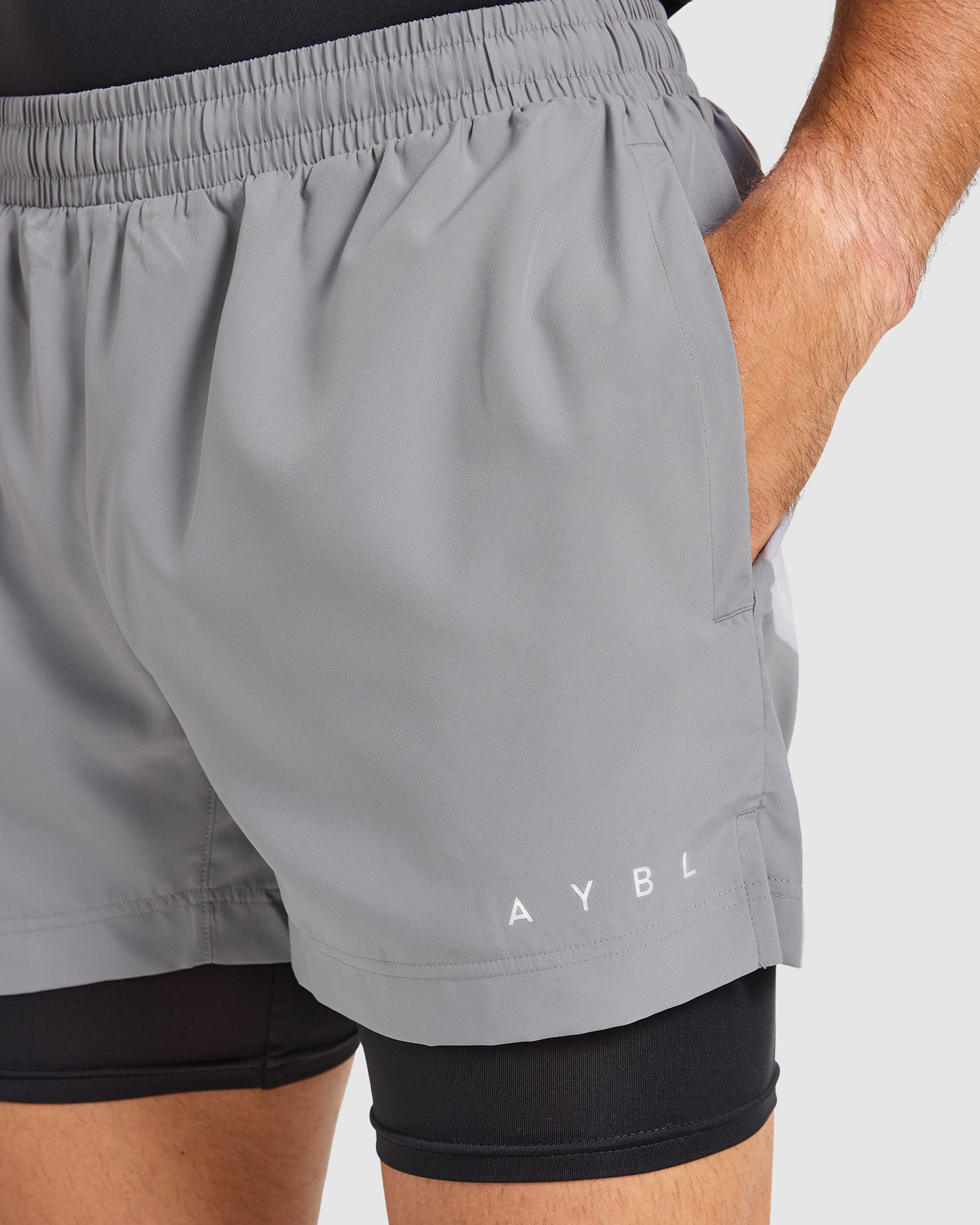 Core 2 in 1 Shorts - Grey/Black