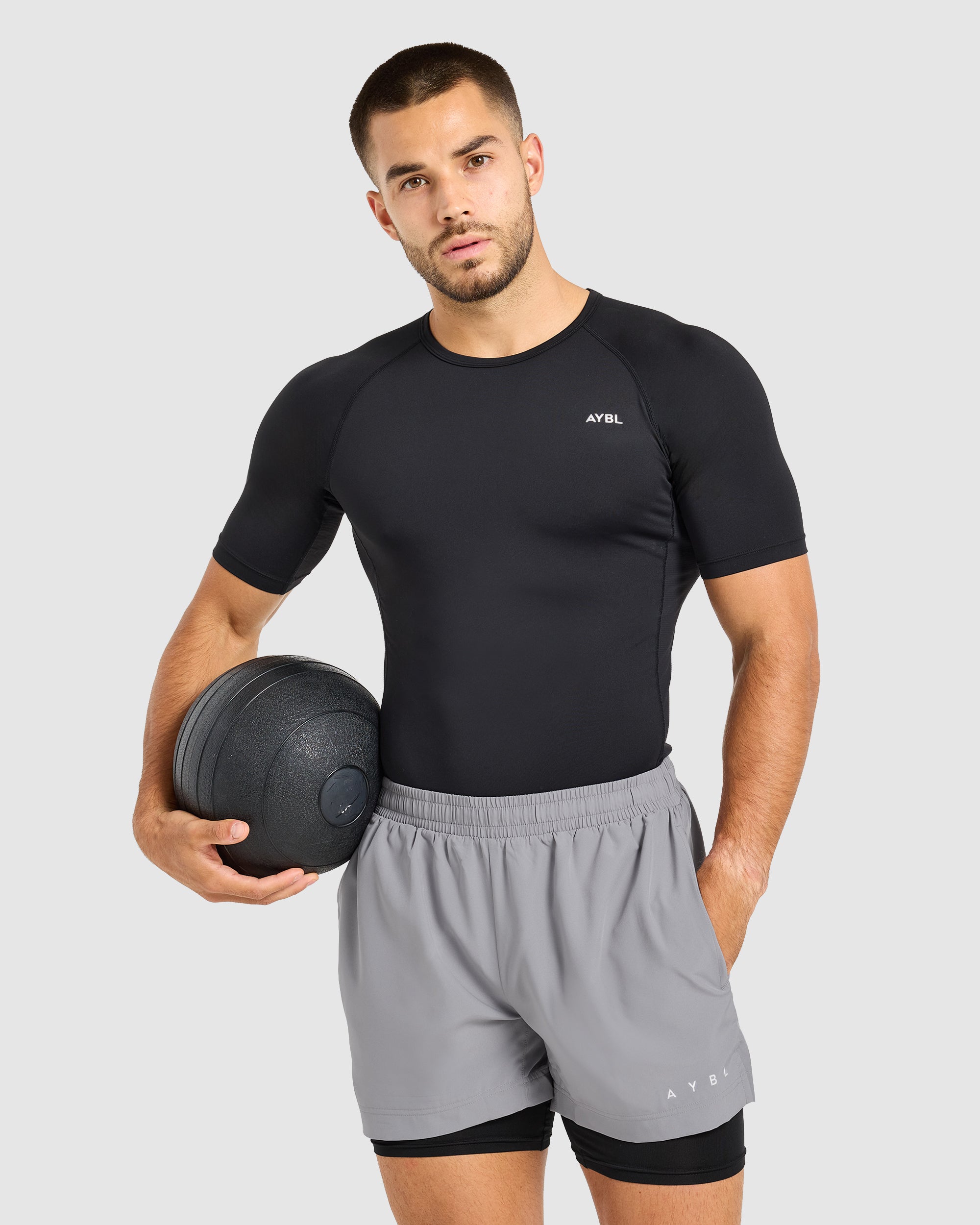 Core 2 in 1 Shorts - Grey/Black
