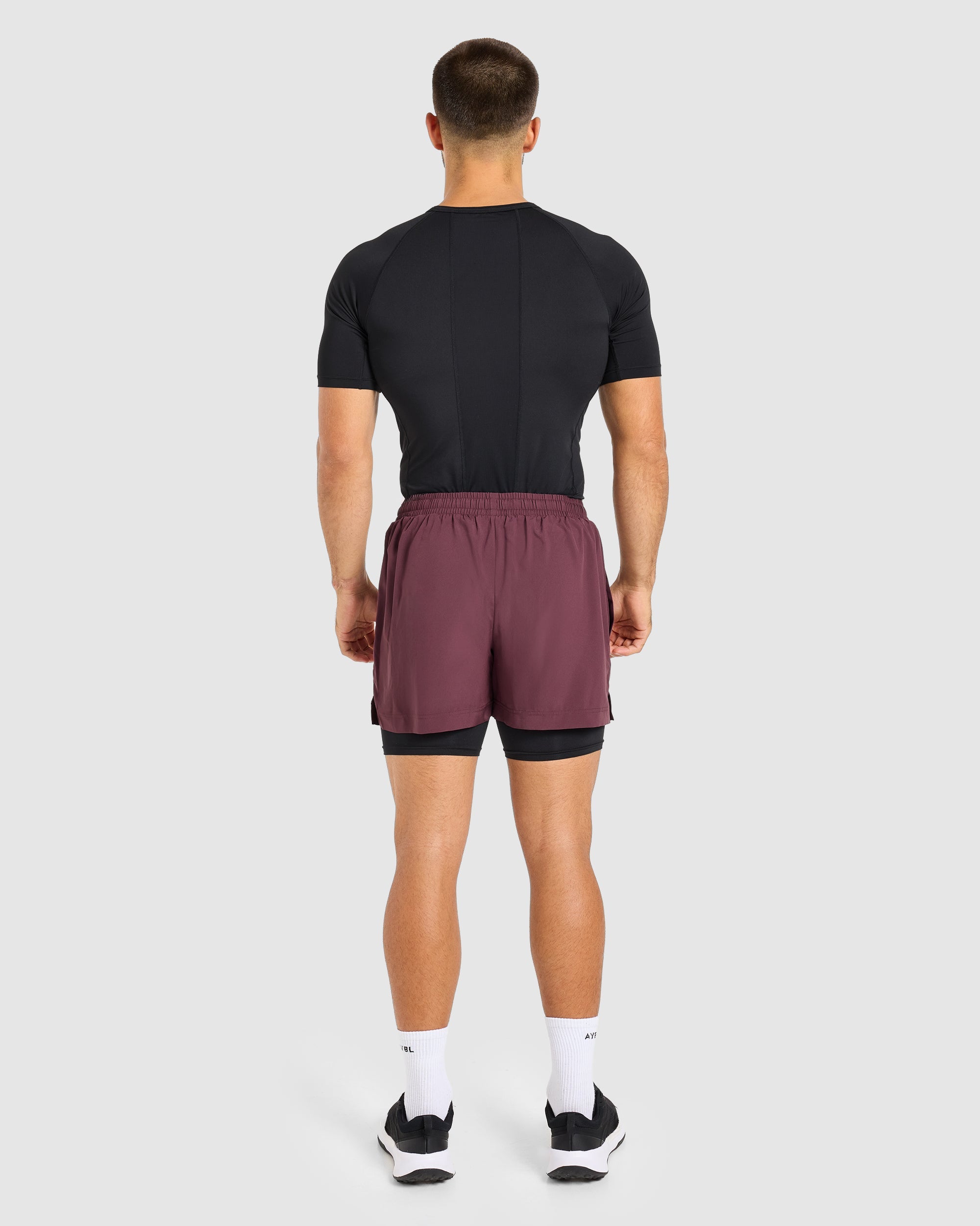 Core 2 in 1 Shorts - Dusty Plum/Black