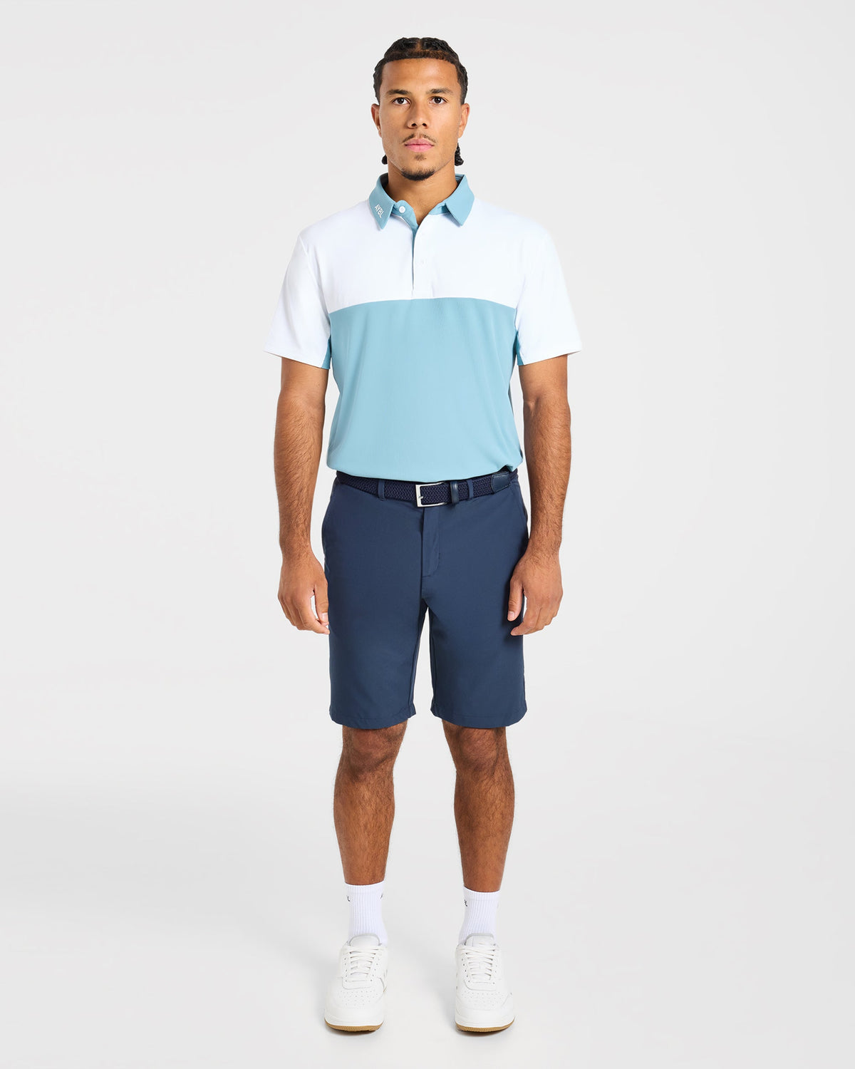 Precision Block Polo - Light Blue