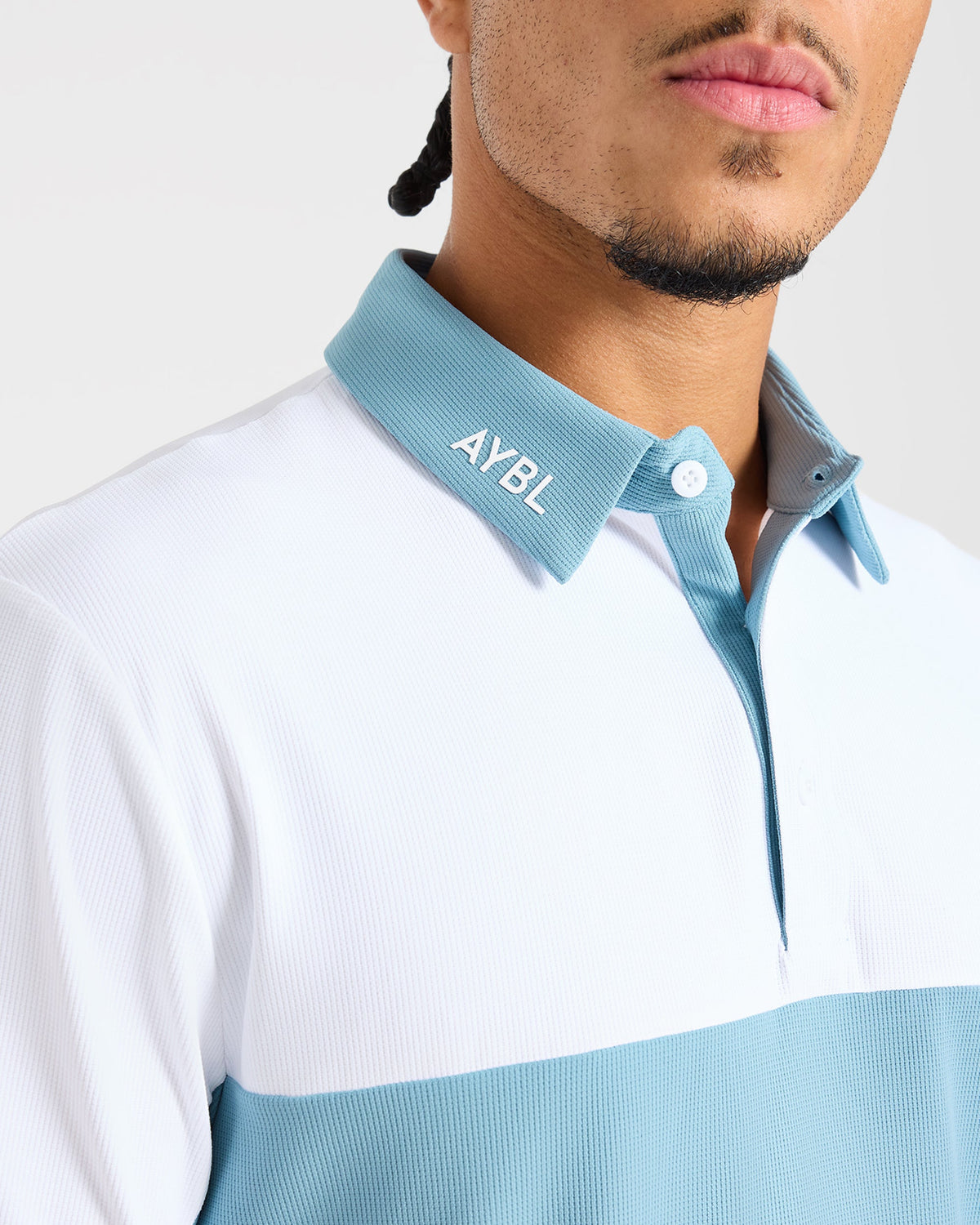 Precision Block Polo - Light Blue