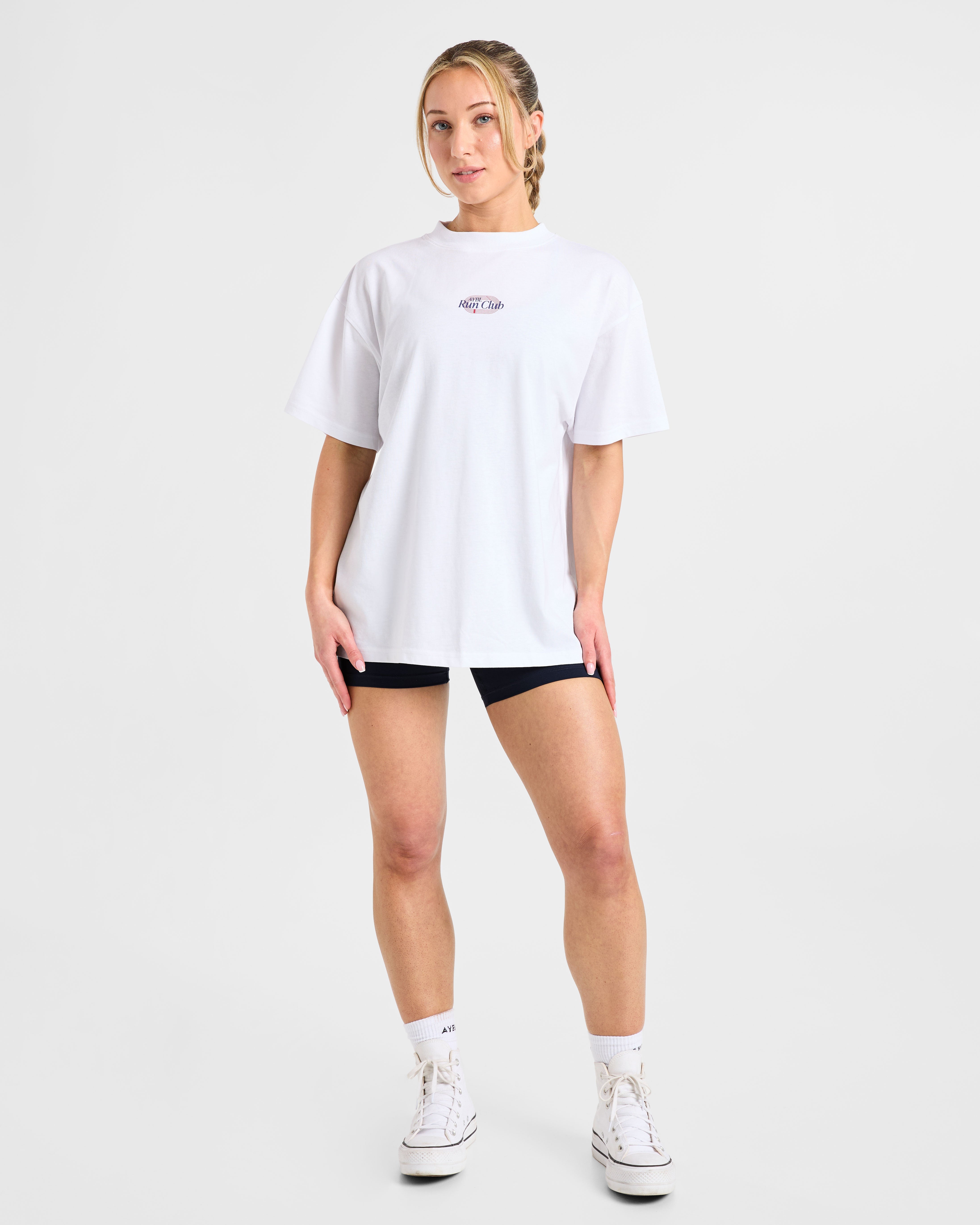 Run Club Oversized T Shirt - White