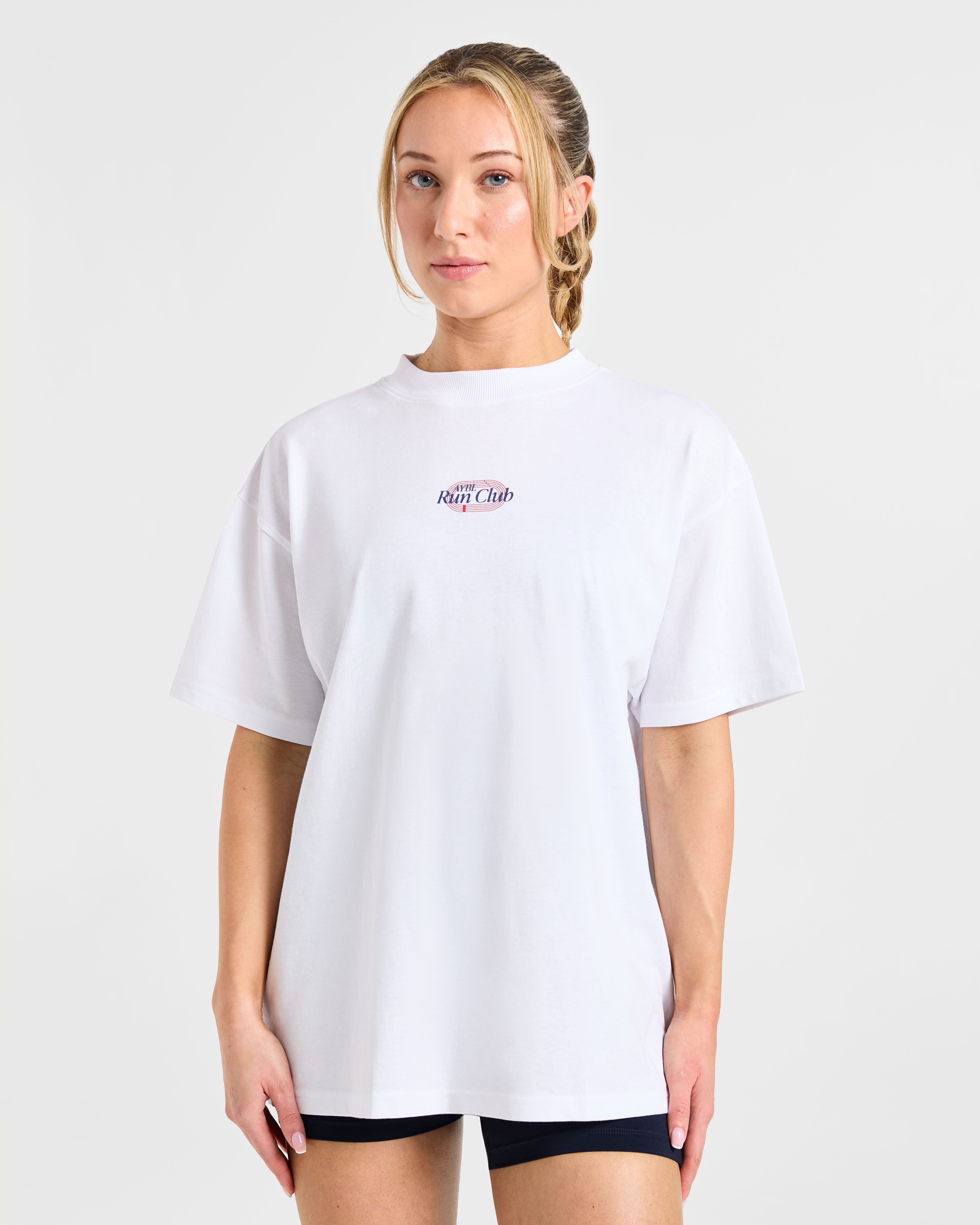 Run Club Oversized T Shirt - White