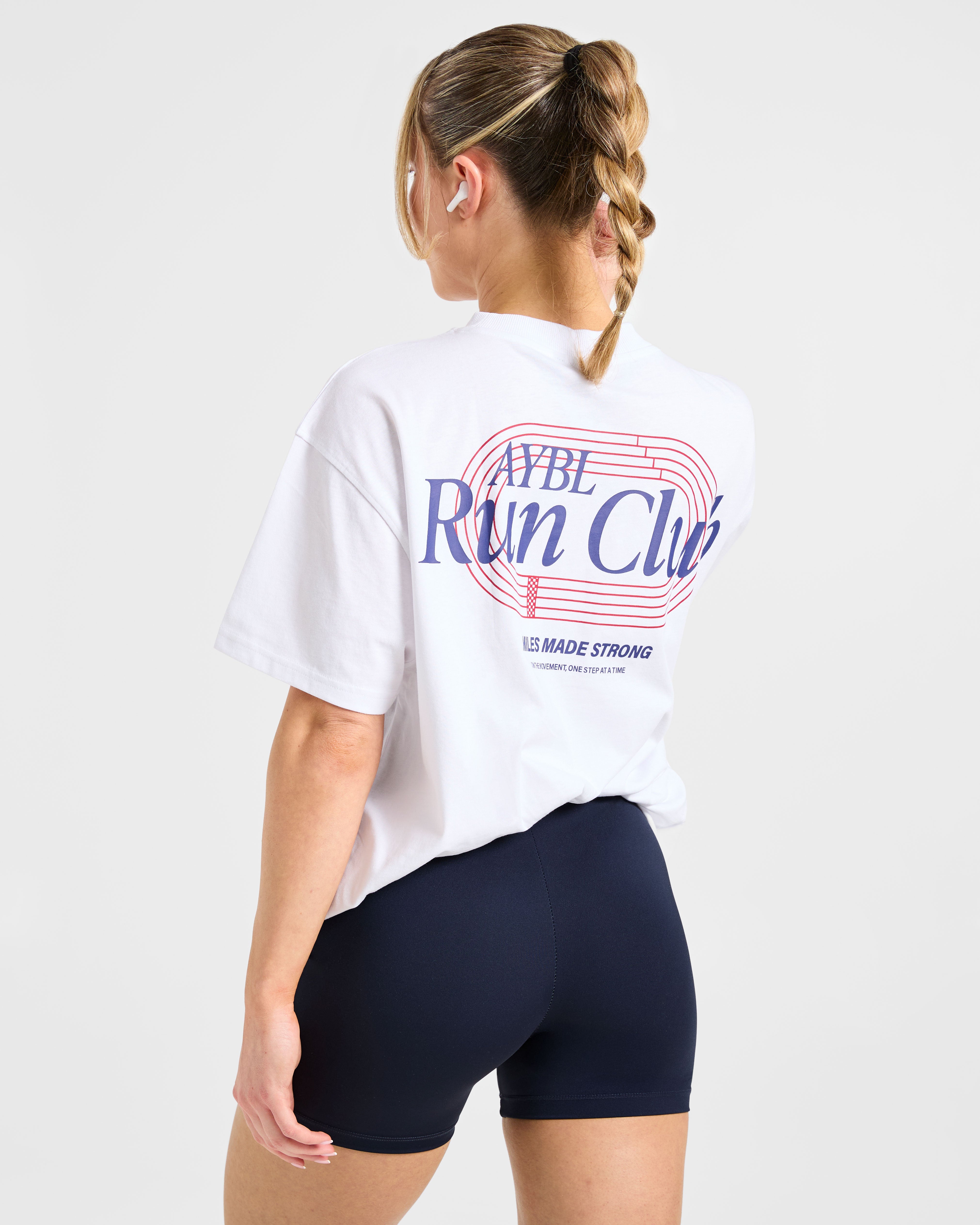 Run Club Oversized T Shirt - White