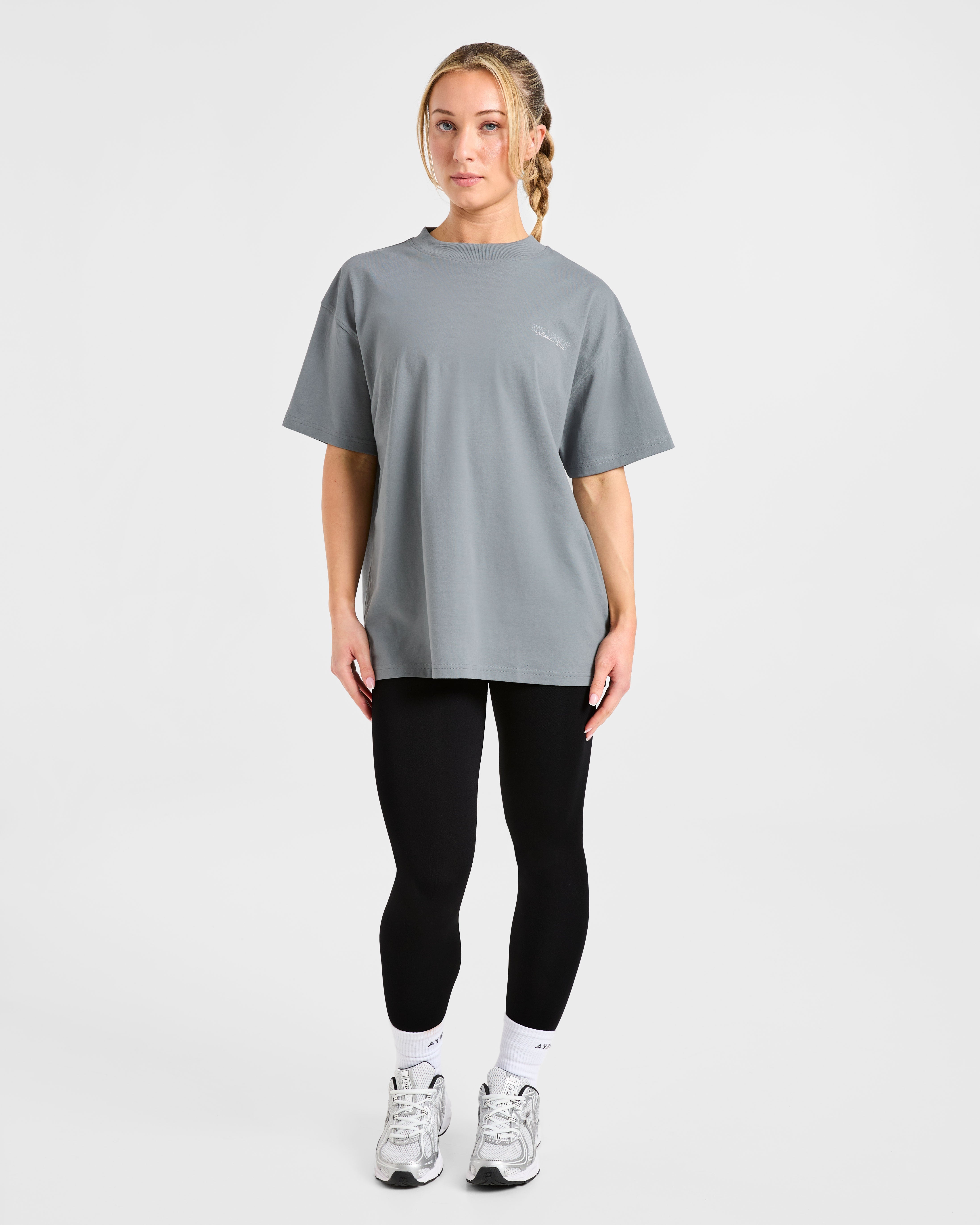Varsity Dept. Oversized T Shirt - Slate Grey