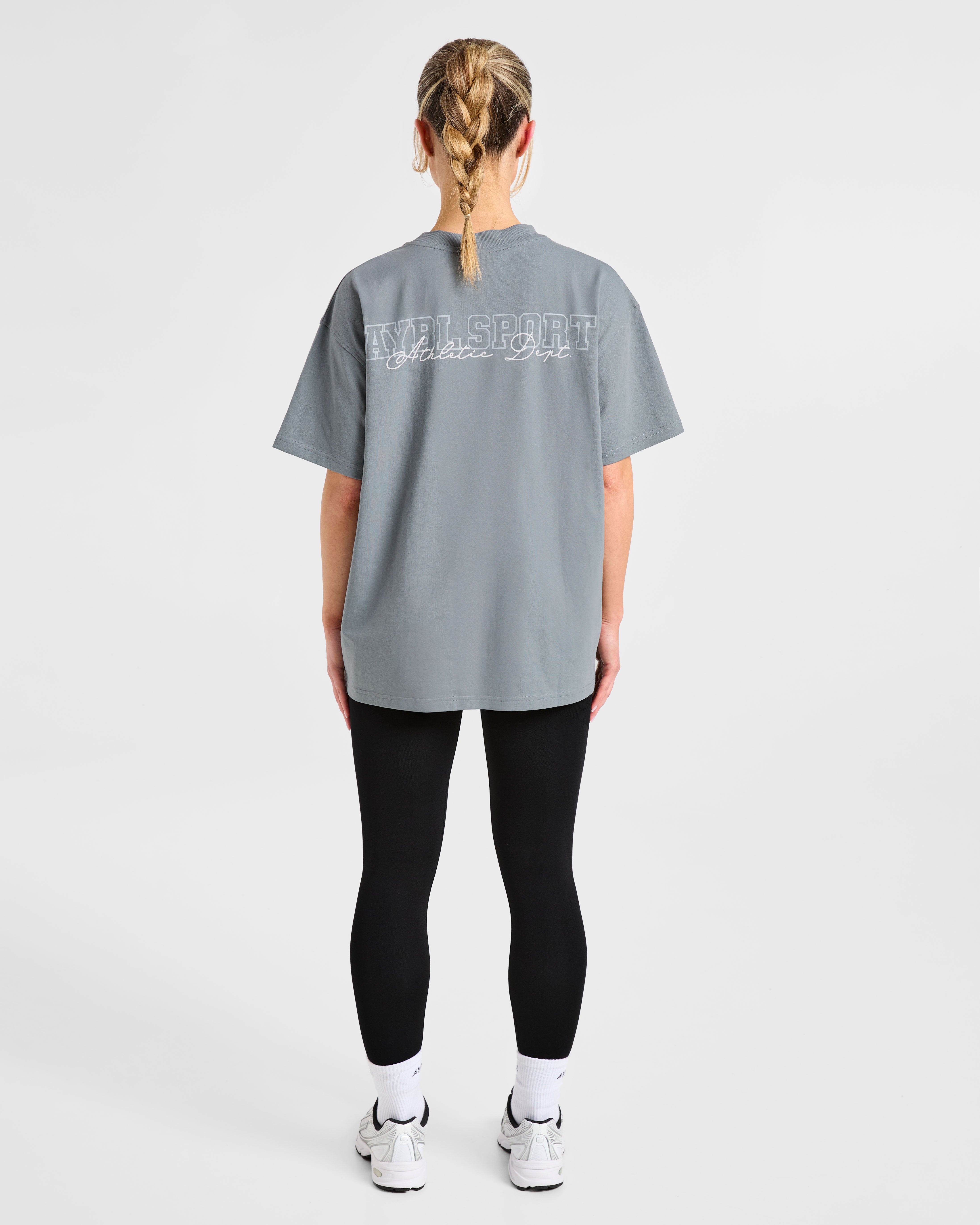 Varsity Dept. Oversized T Shirt - Slate Grey