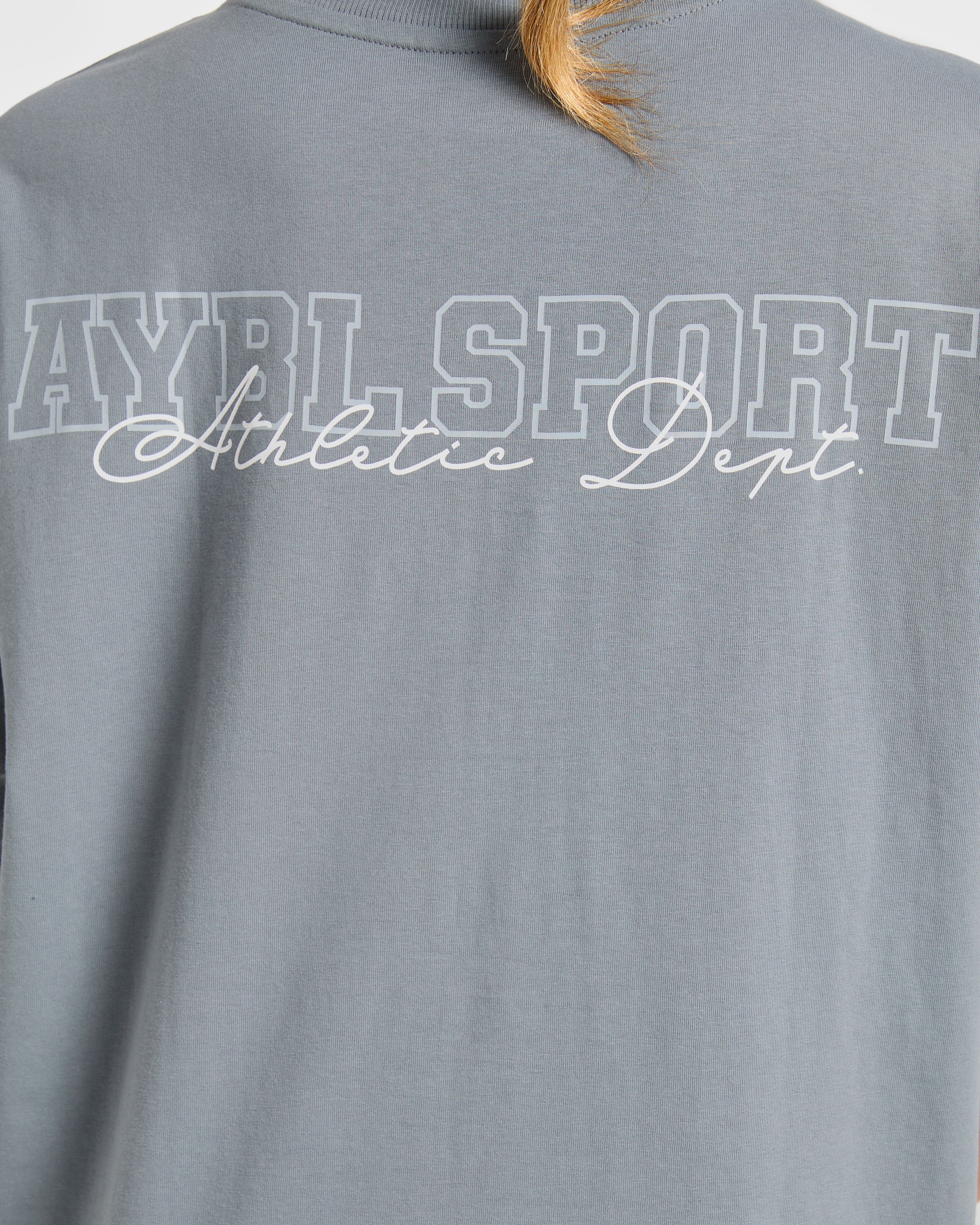 Varsity Dept. Oversized T Shirt - Slate Grey