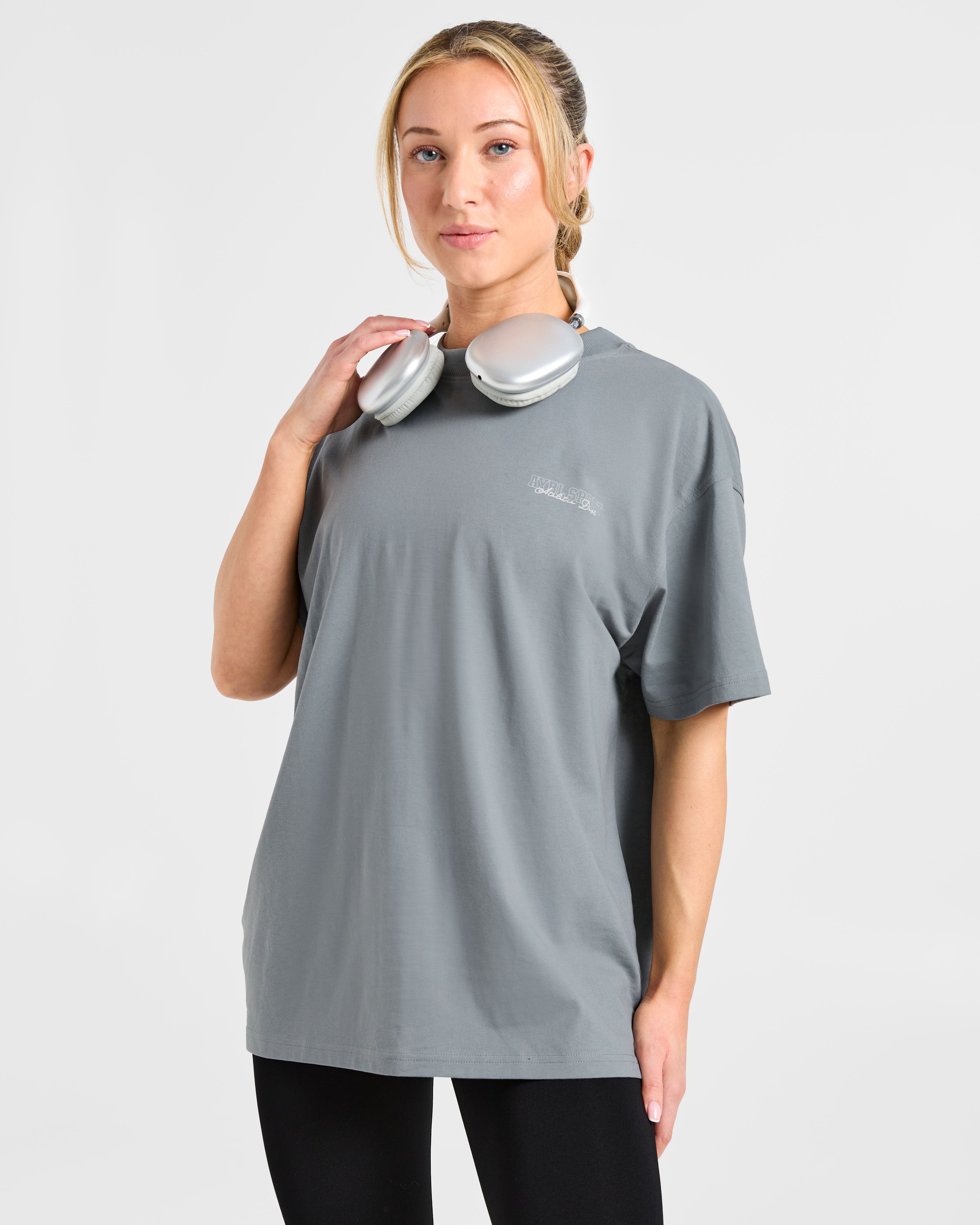 Varsity Dept. Oversized T Shirt - Slate Grey
