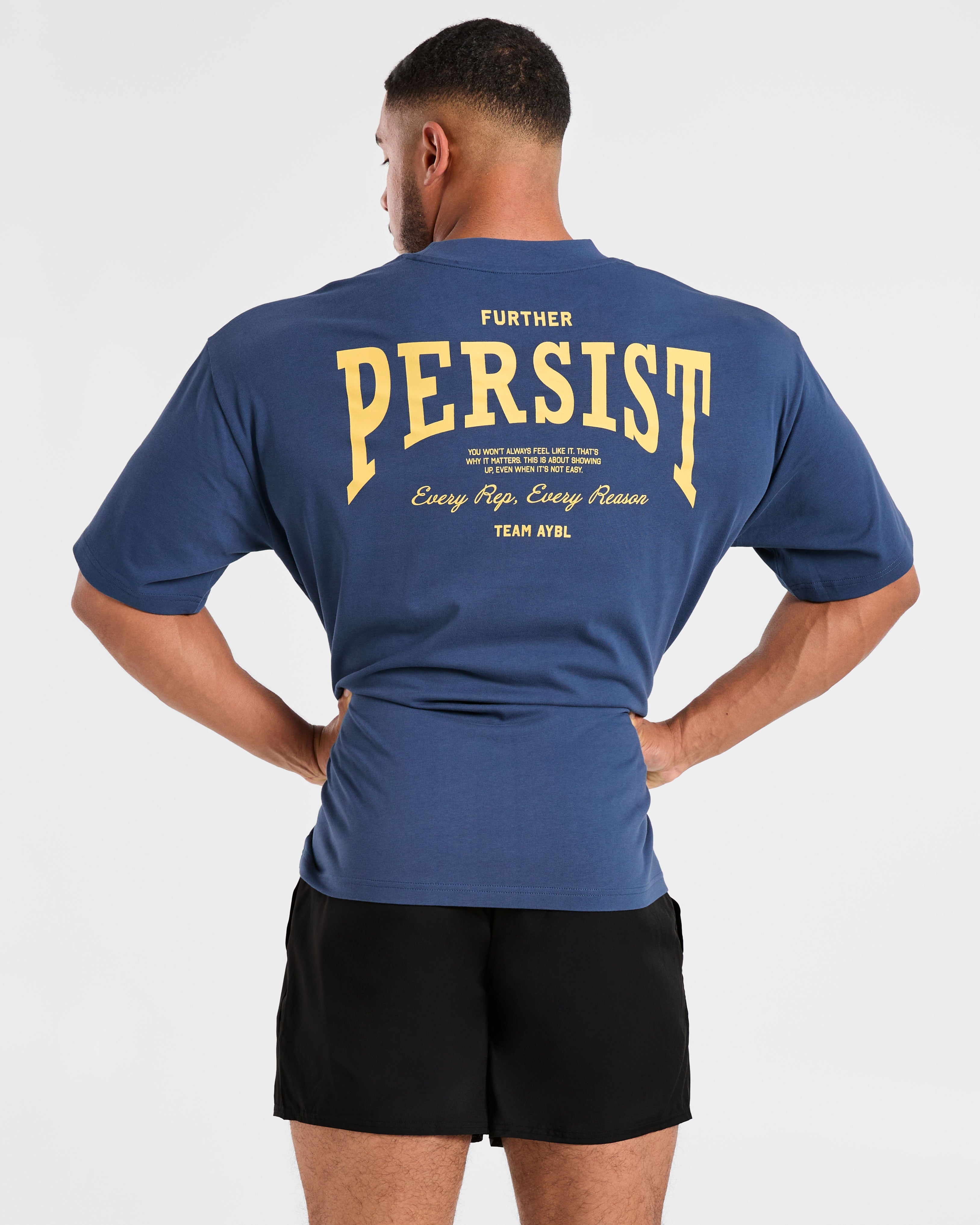 Cam Kissel x Persist Oversized T Shirt - Vintage Navy