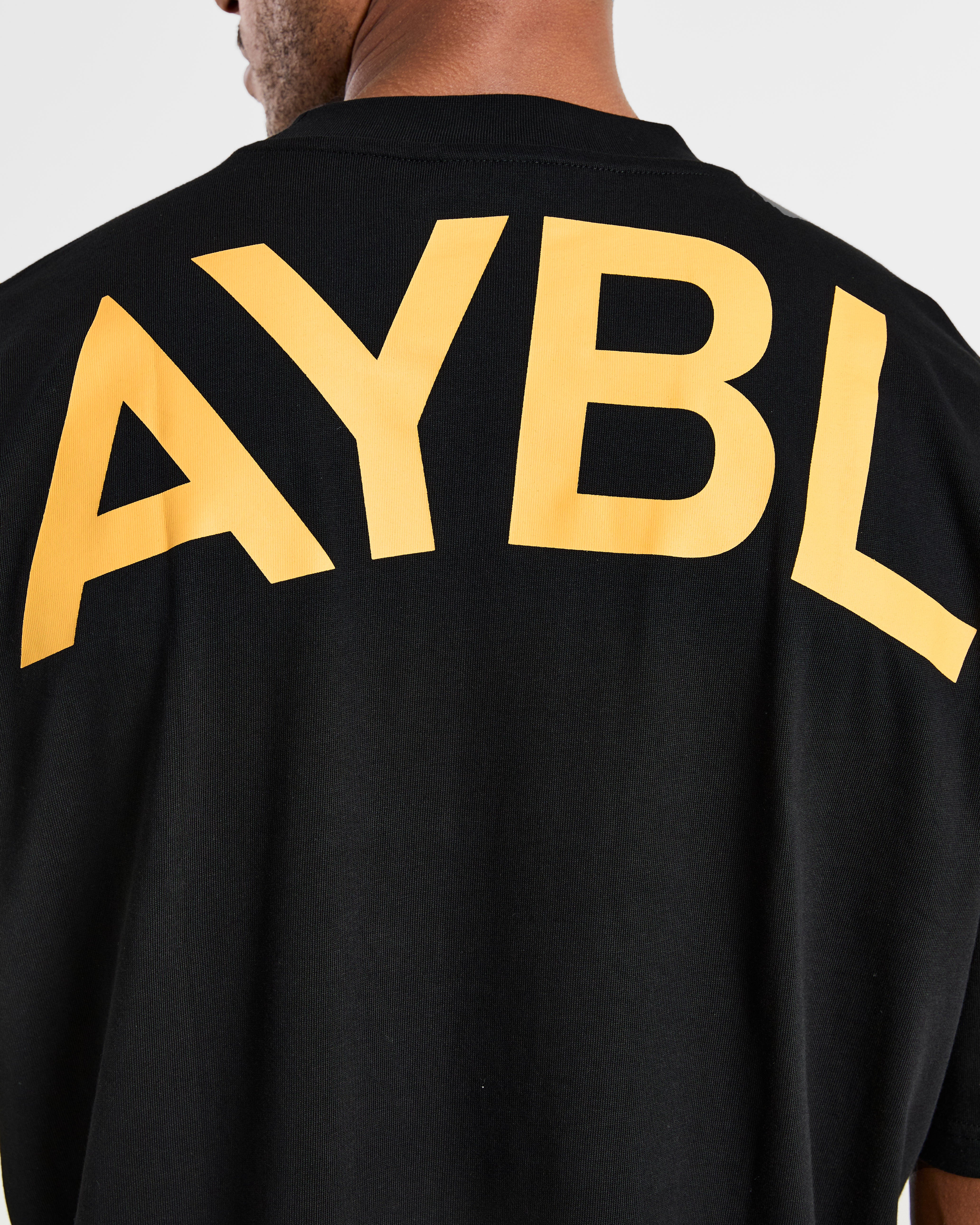 Essential Oversized T Shirt - Black/Mango Yellow