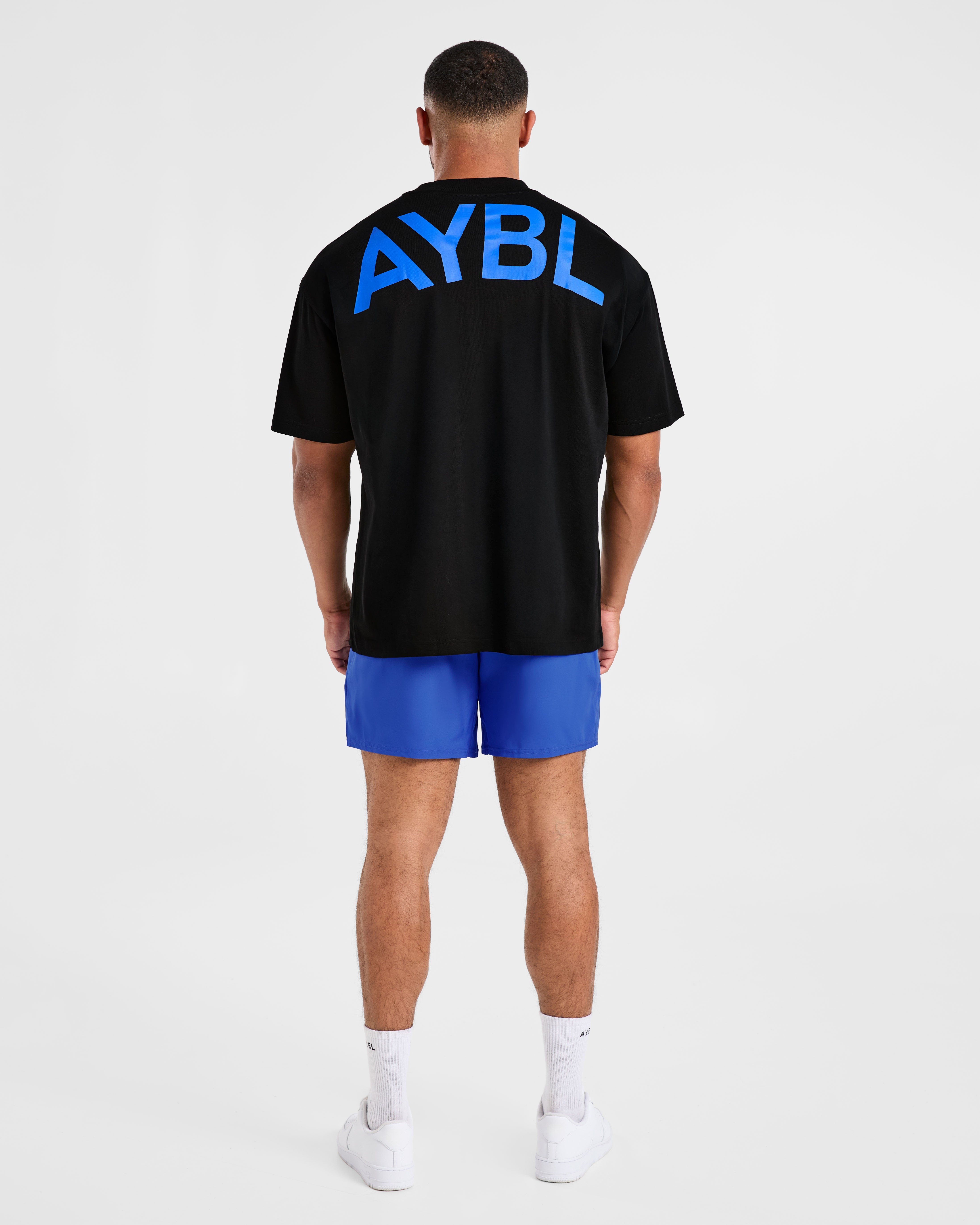 Essential Oversized T Shirt - Black/Cobalt