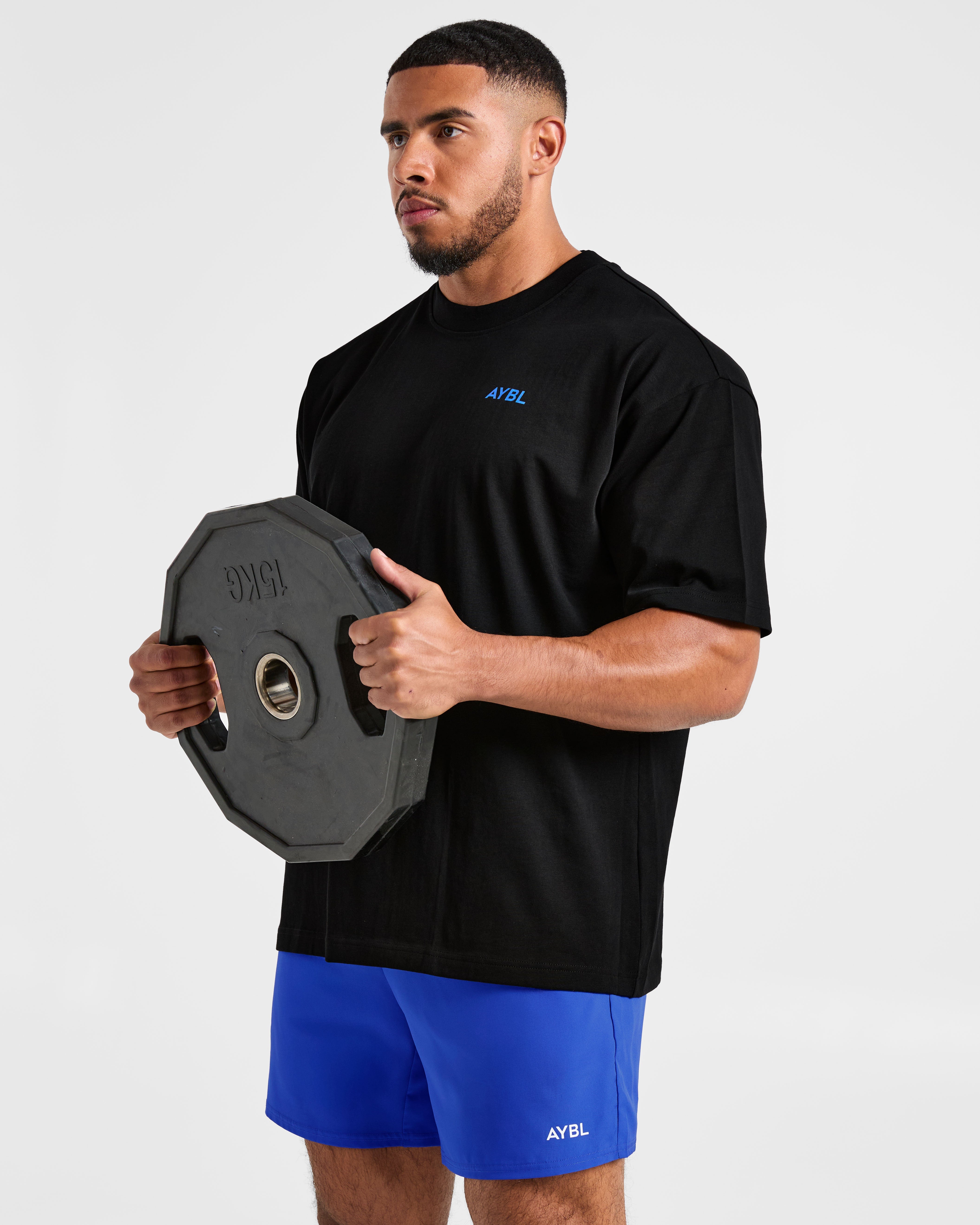 Essential Oversized T Shirt - Black/Cobalt