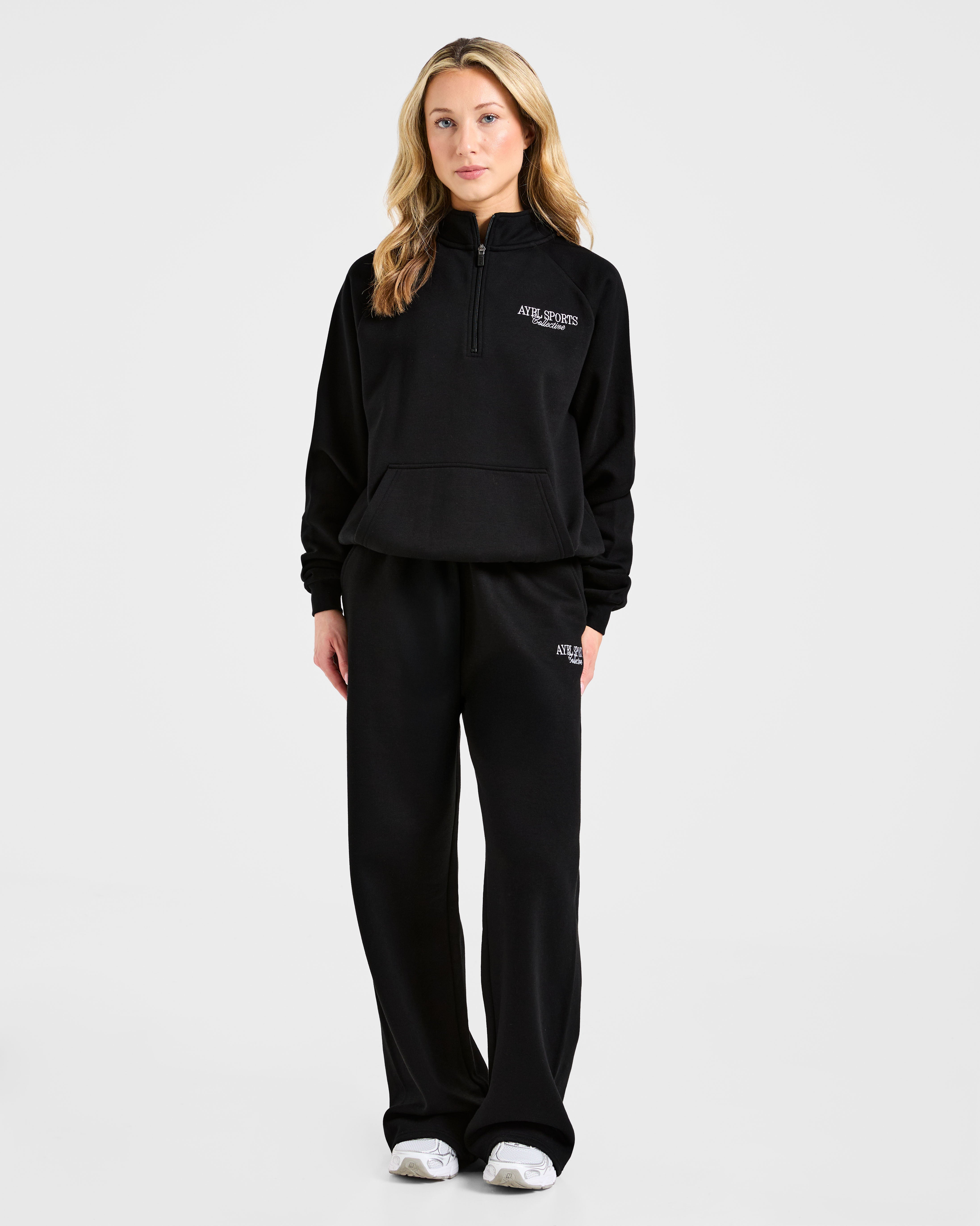 Sports Collective Oversized 1/4 Zip Pullover - Black