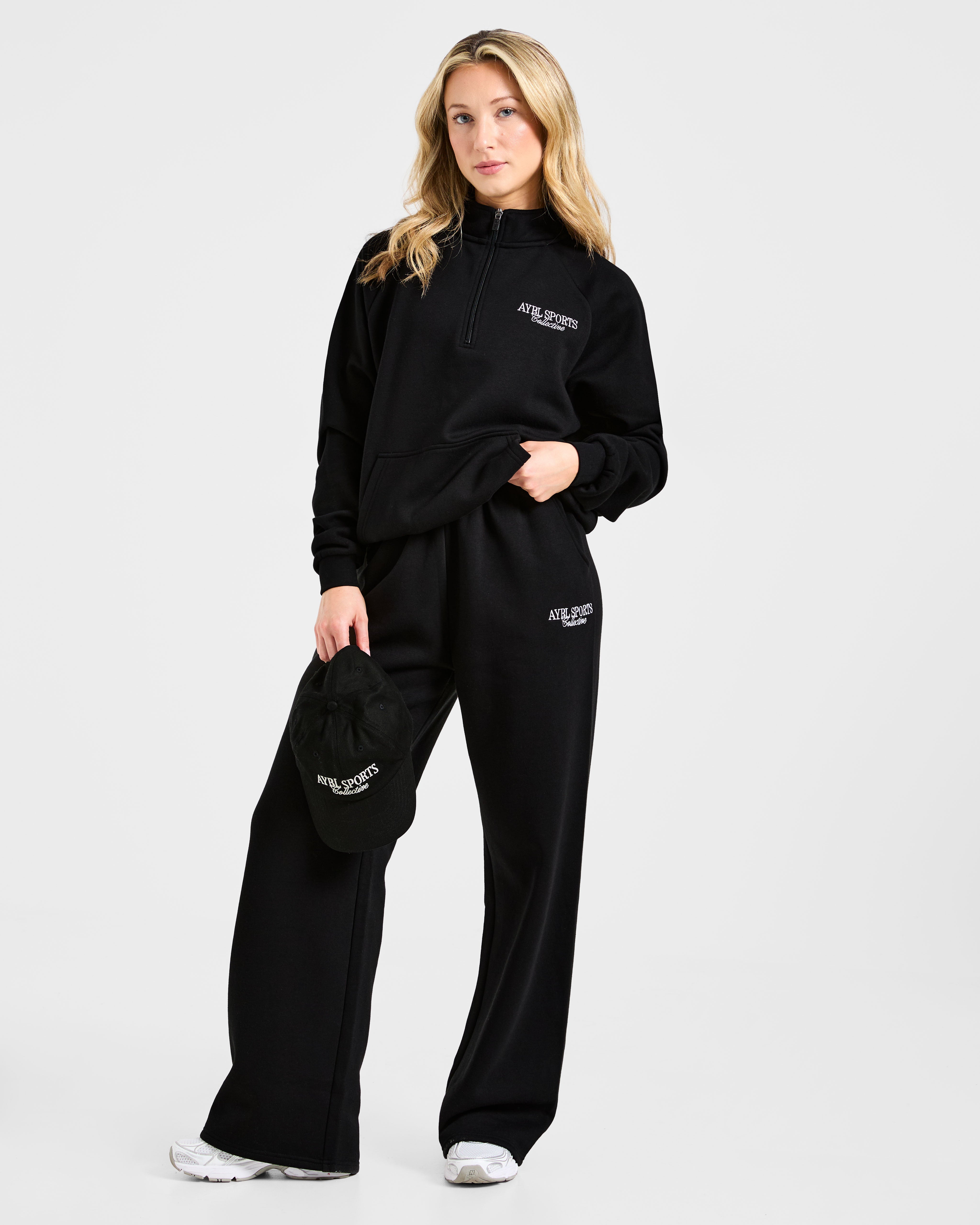 Sports Collective Oversized 1/4 Zip Pullover - Black