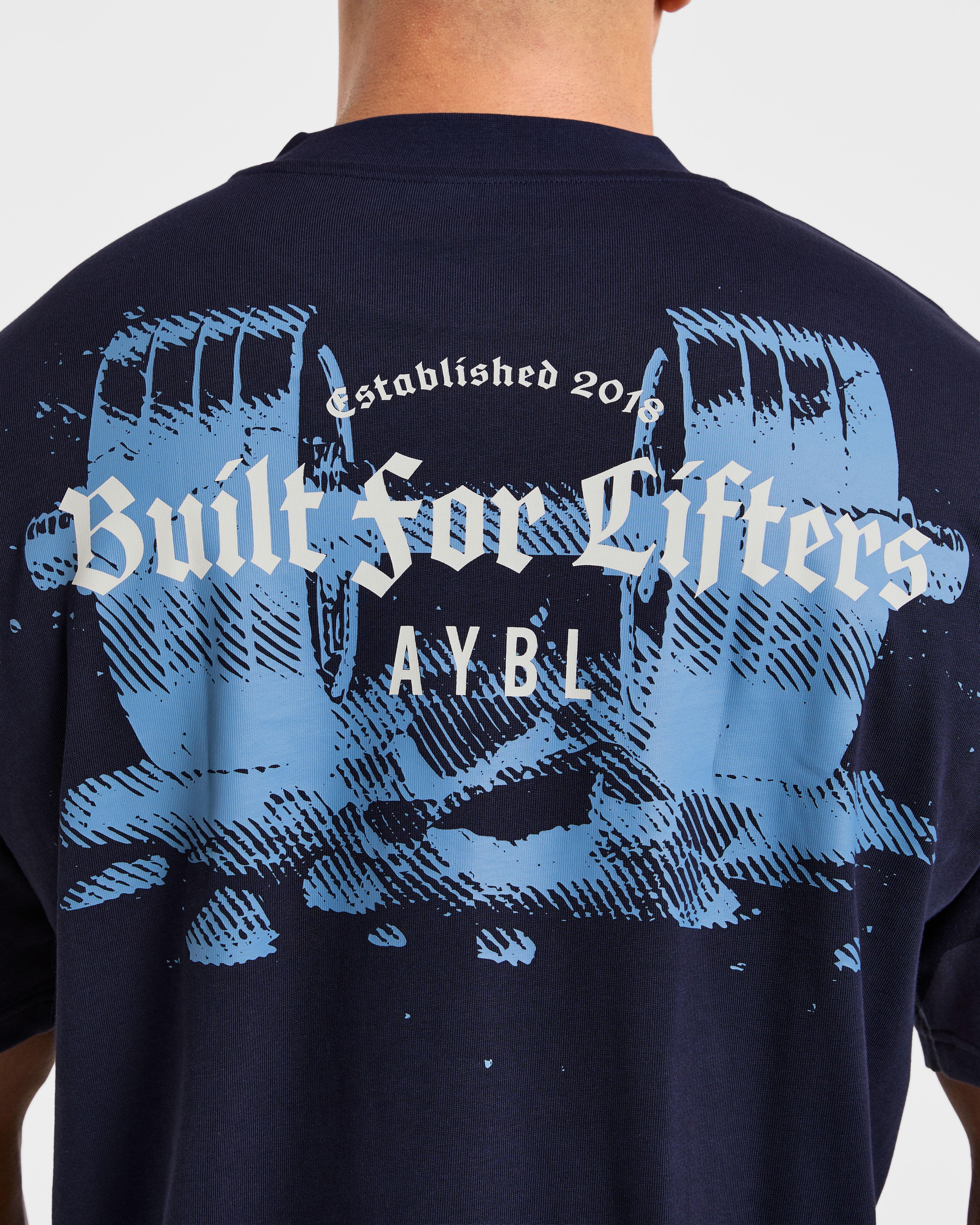 Built for Lifters Oversized T Shirt - Navy