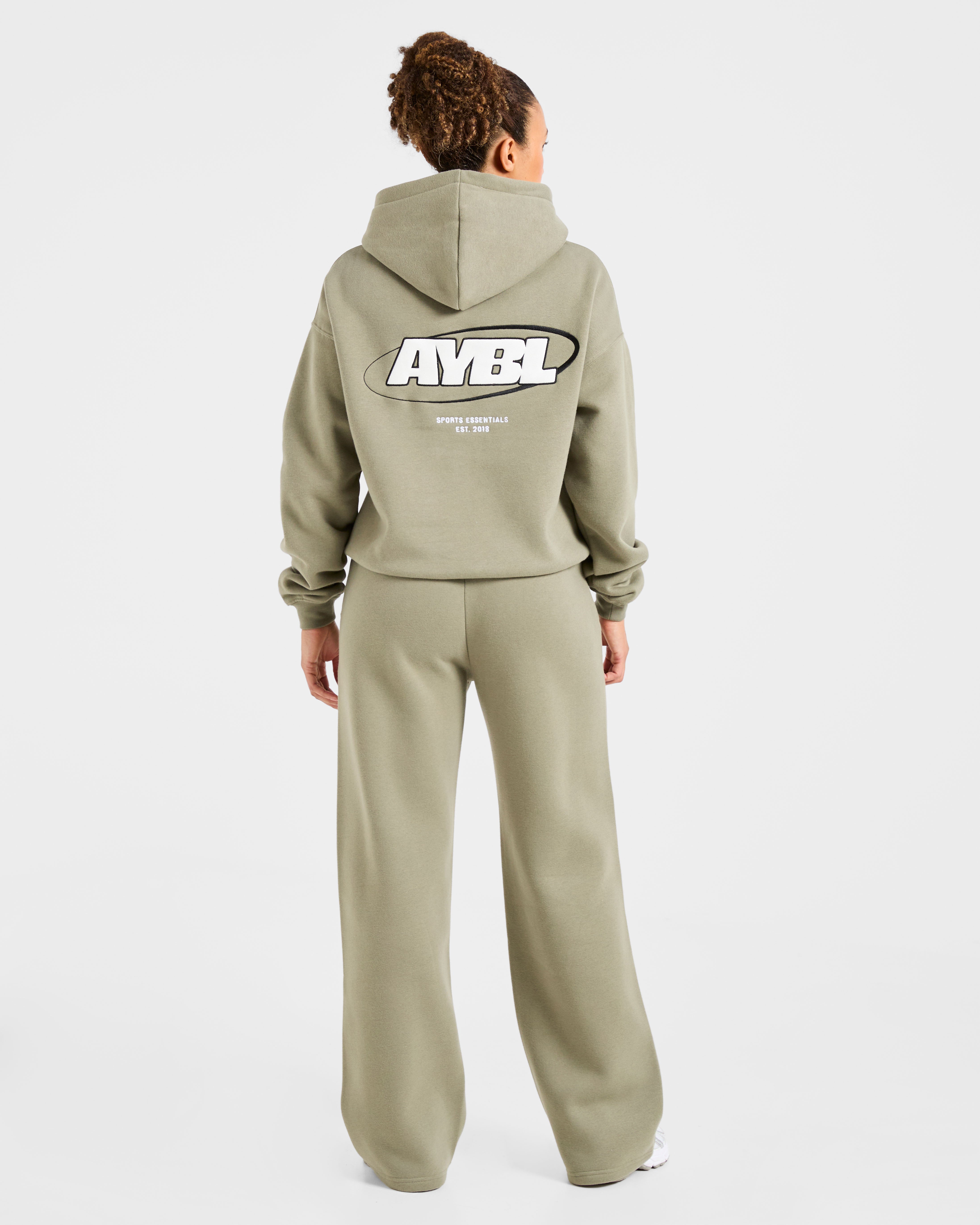 Sports Essentials Oversized Straight Leg Joggers - Muted Olive