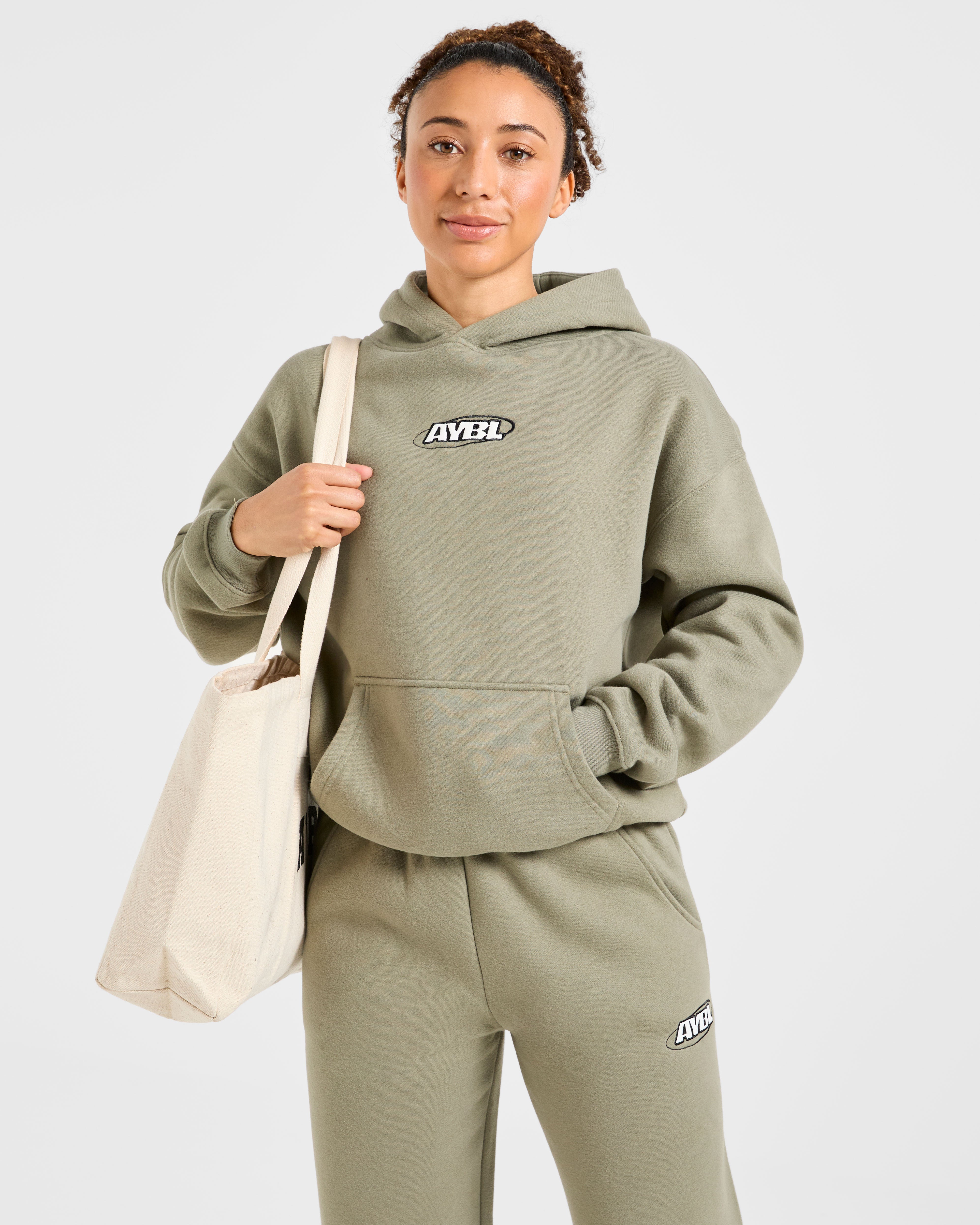 Sports Essentials Oversized Hoodie - Muted Olive